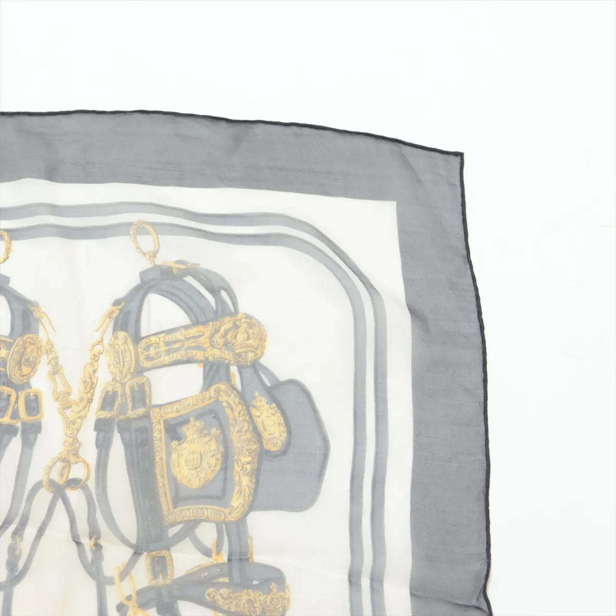 Muslin Scarf Silk Black — view 3