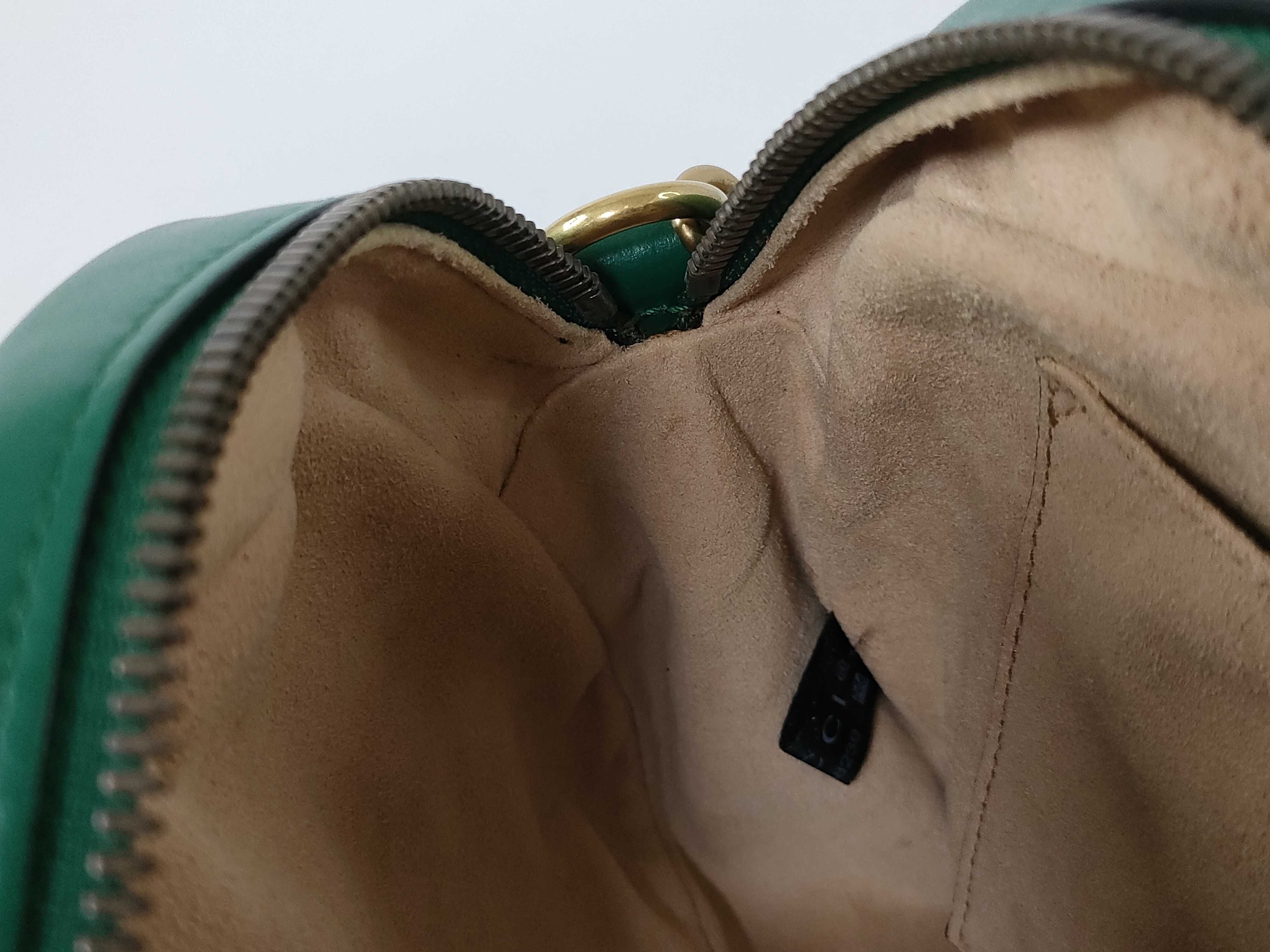 GG Marmont Quilted Camera Bag Shoulder Bag Green Shoulder Bag — view 12