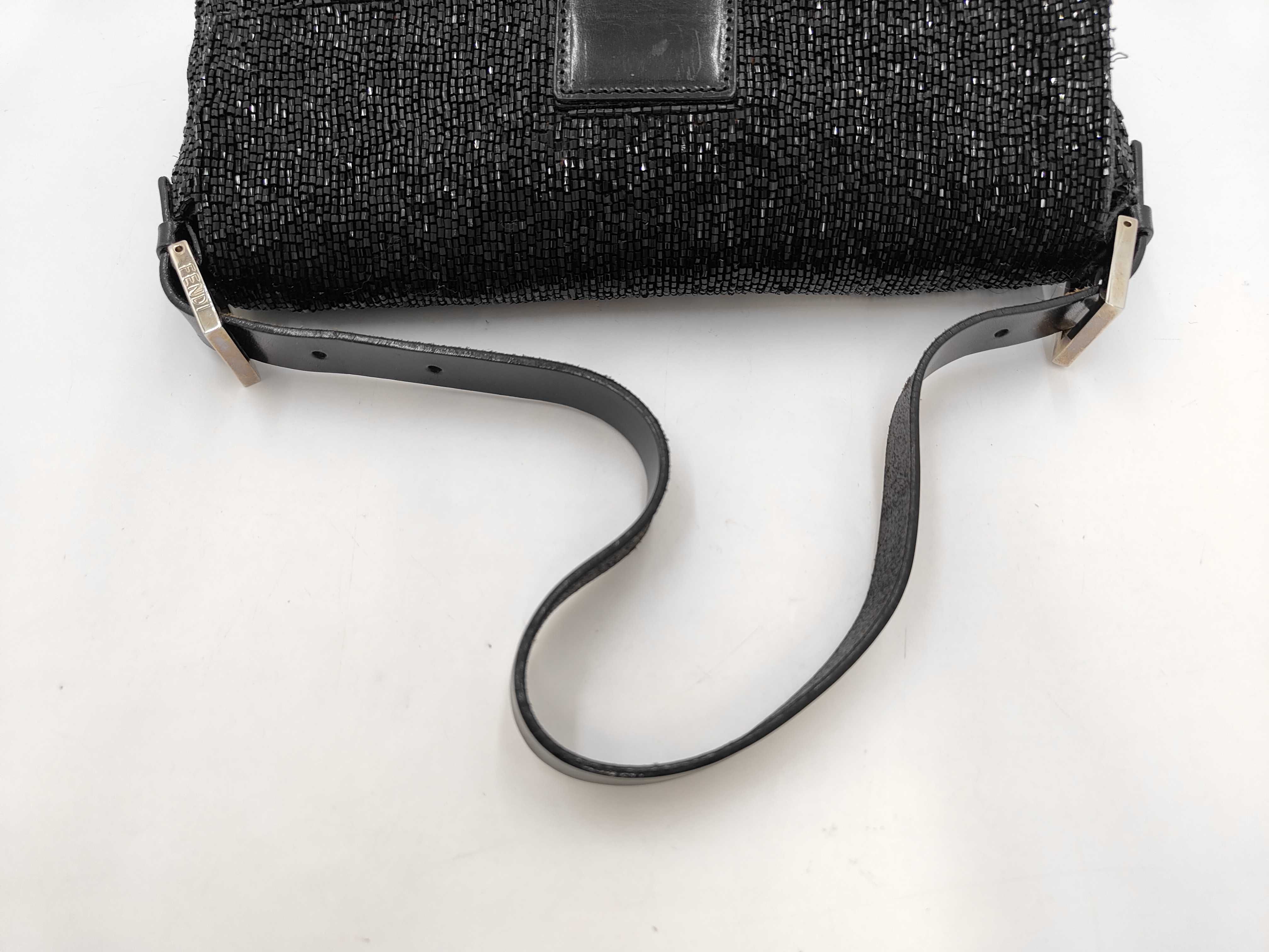 Mamma Bucket Shoulder Bag, Beaded, Black Bag — view 5