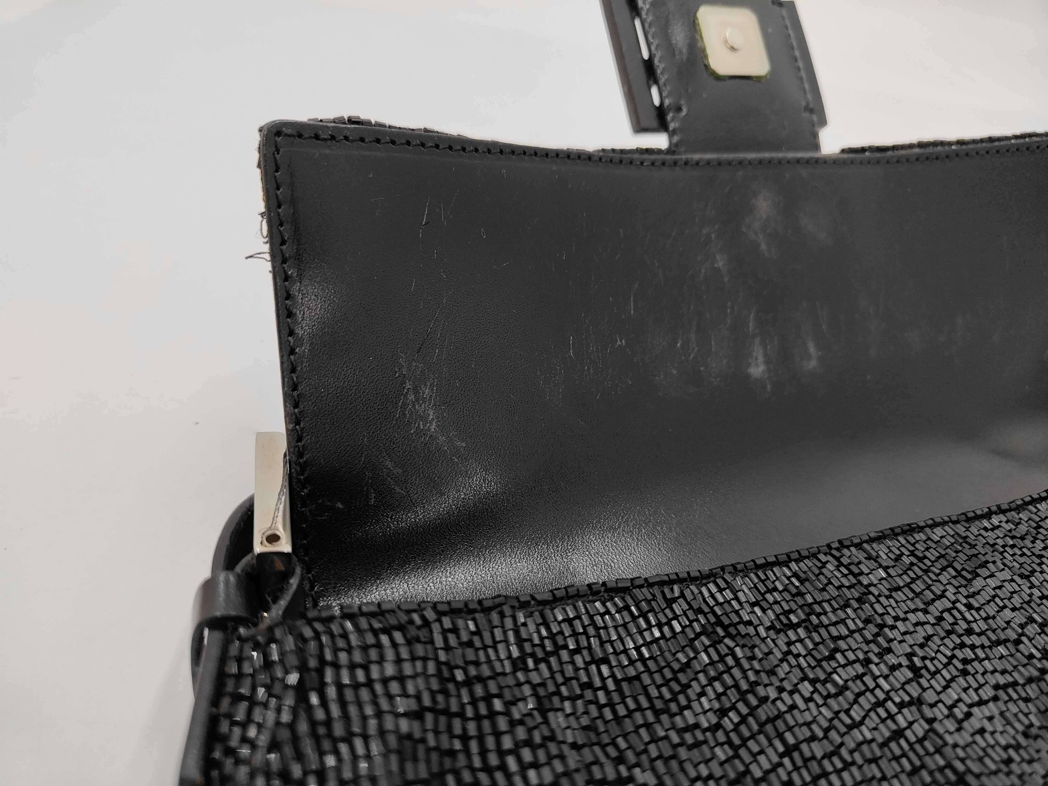 Mamma Bucket Shoulder Bag, Beaded, Black Bag — view 8