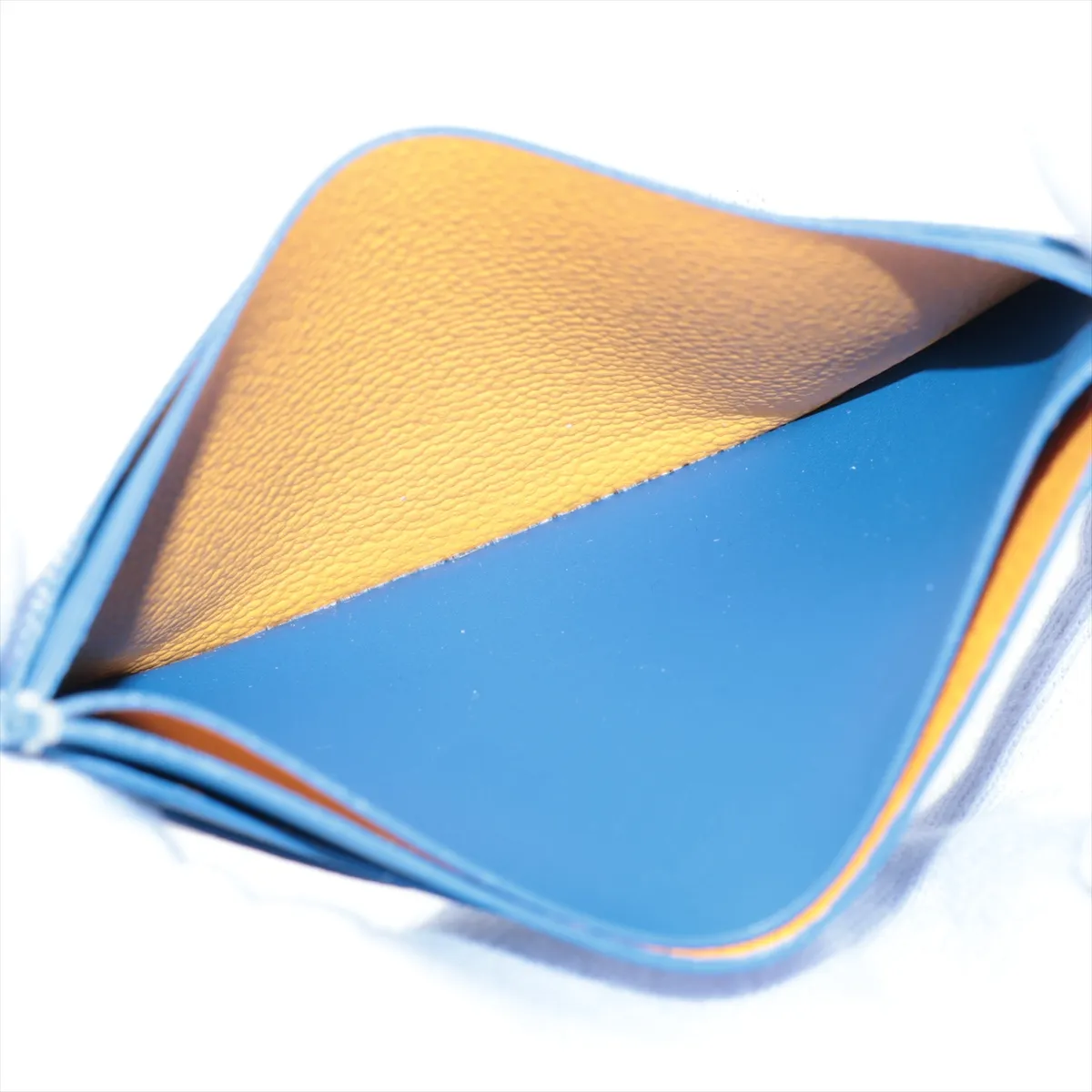Saint-Sulpice PVC x Leather Card Case, Blue — view 4