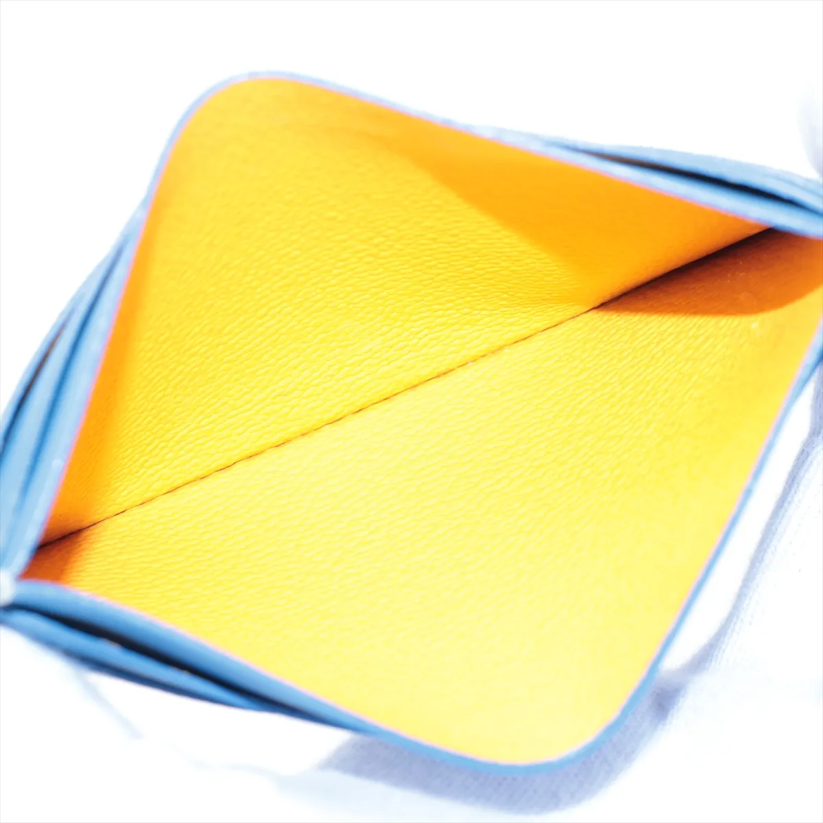 Saint-Sulpice PVC x Leather Card Case, Blue — view 5