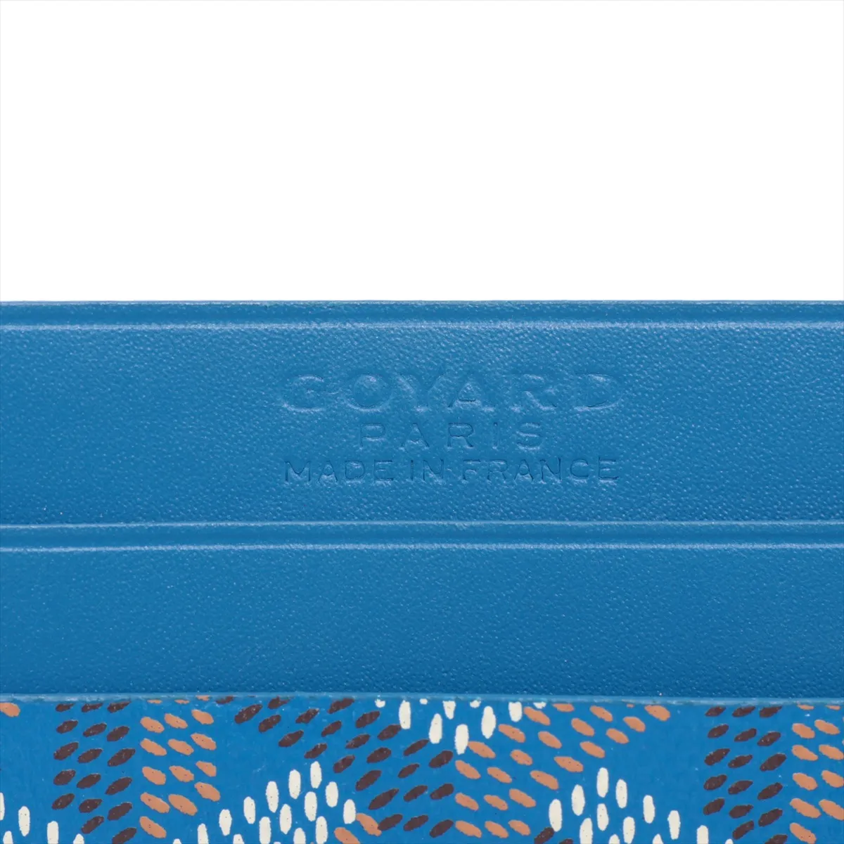 Saint-Sulpice PVC x Leather Card Case, Blue — view 8