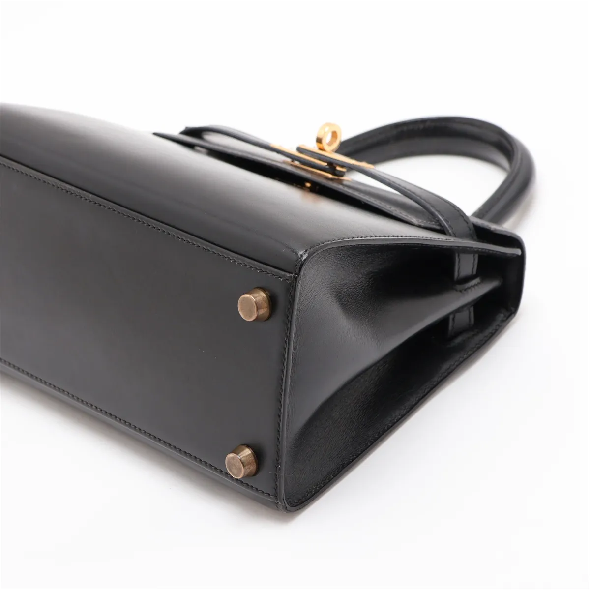 [Individually packaged] Hermes Mini Kelly 20 Sellier Box Calf Black Gold Hardware U: 1991 — view 3