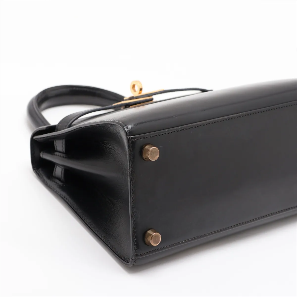[Individually packaged] Hermes Mini Kelly 20 Sellier Box Calf Black Gold Hardware U: 1991 — view 4
