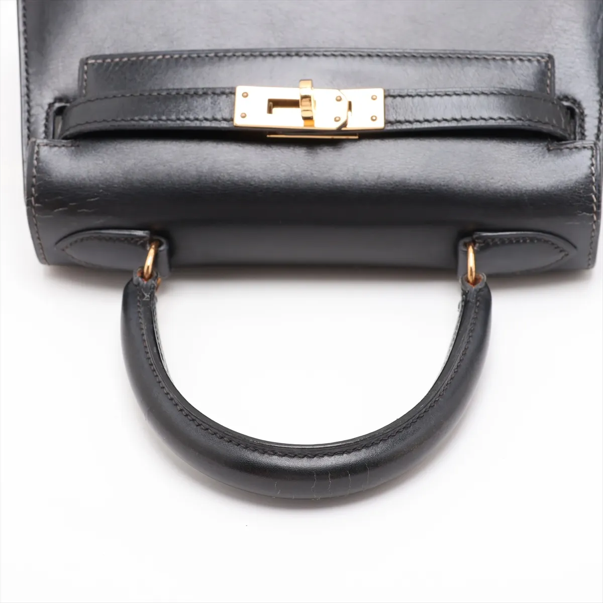 [Individually packaged] Hermes Mini Kelly 20 Sellier Box Calf Black Gold Hardware U: 1991 — view 5