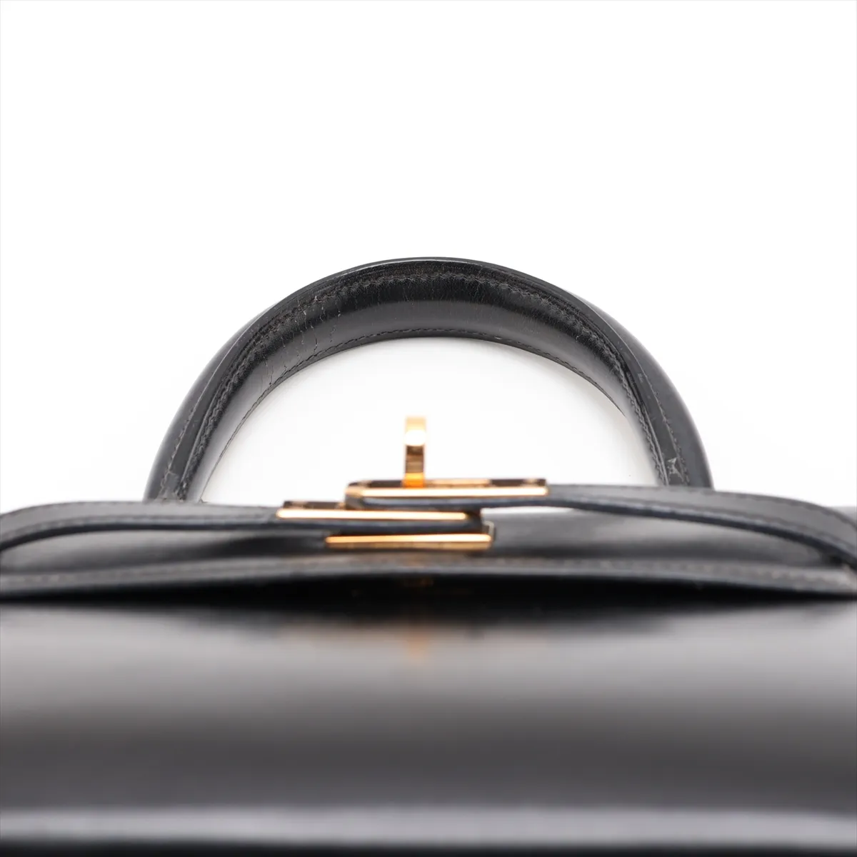 [Individually packaged] Hermes Mini Kelly 20 Sellier Box Calf Black Gold Hardware U: 1991 — view 6