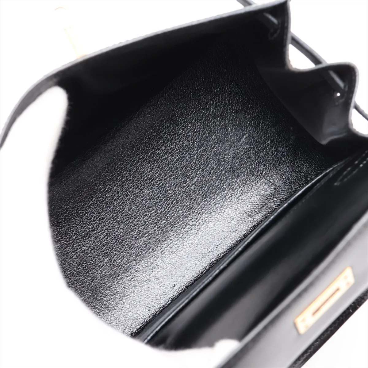 [Individually packaged] Hermes Mini Kelly 20 Sellier Box Calf Black Gold Hardware U: 1991 — view 8