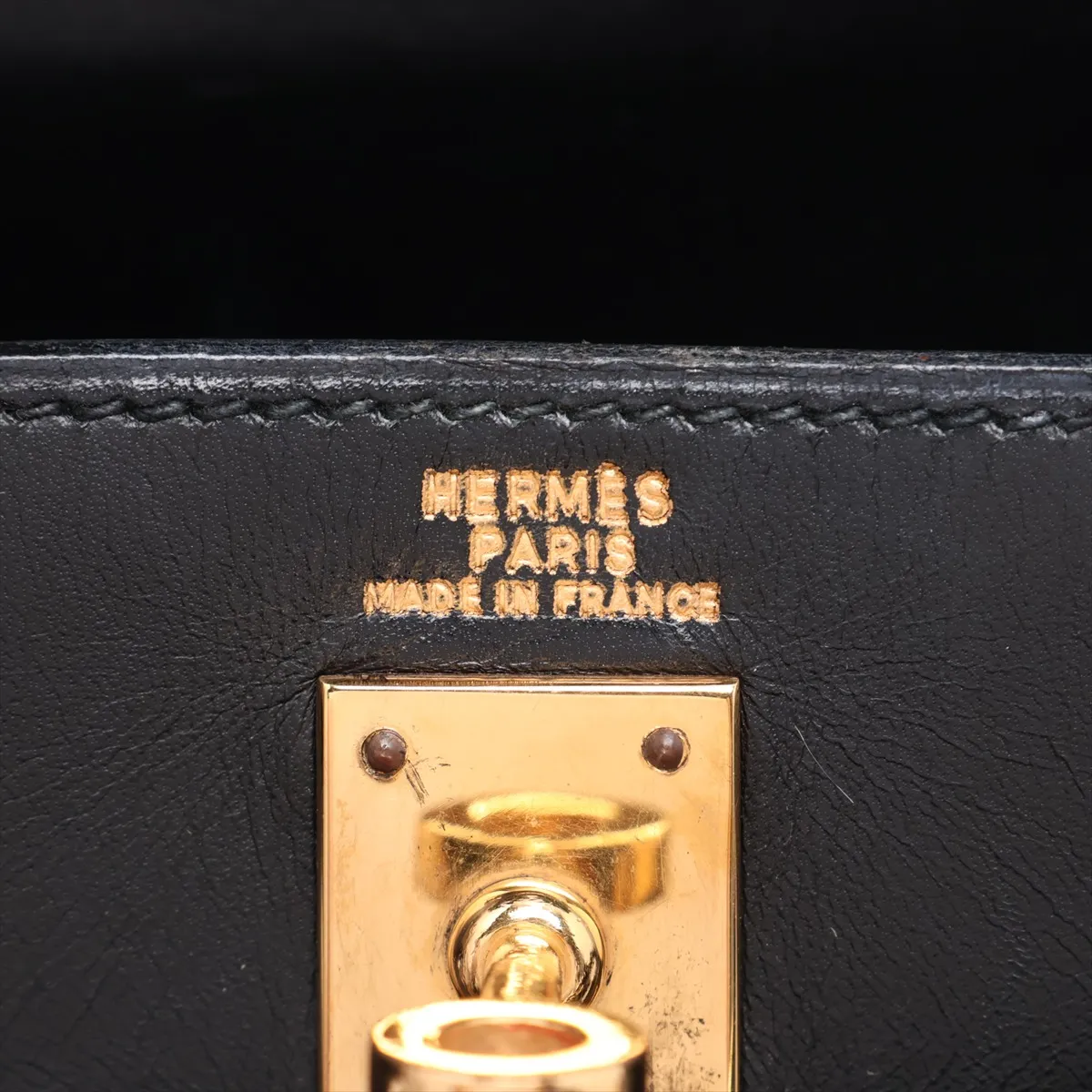 [Individually packaged] Hermes Mini Kelly 20 Sellier Box Calf Black Gold Hardware U: 1991 — view 10