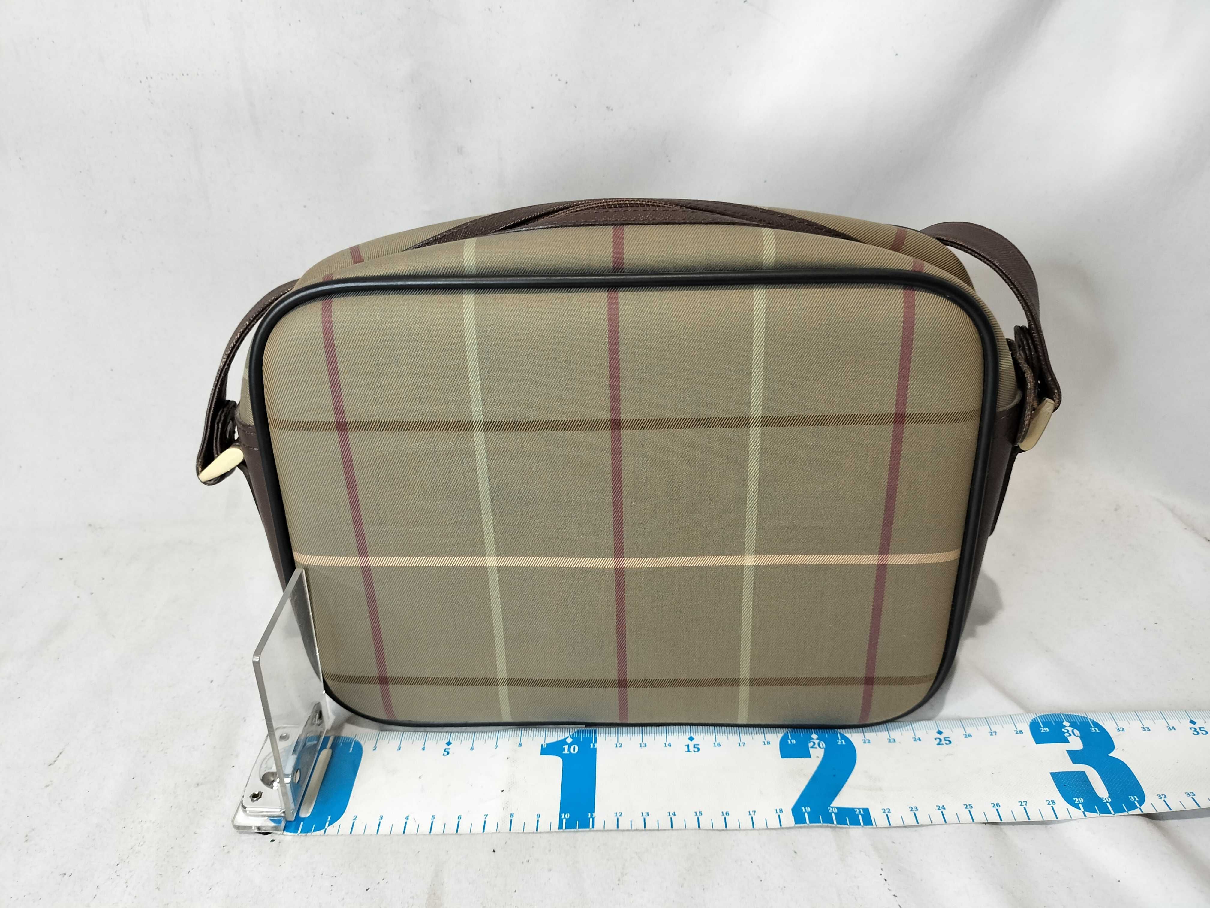 Burberrys Nova Check Canvas Shoulder Bag — view 3