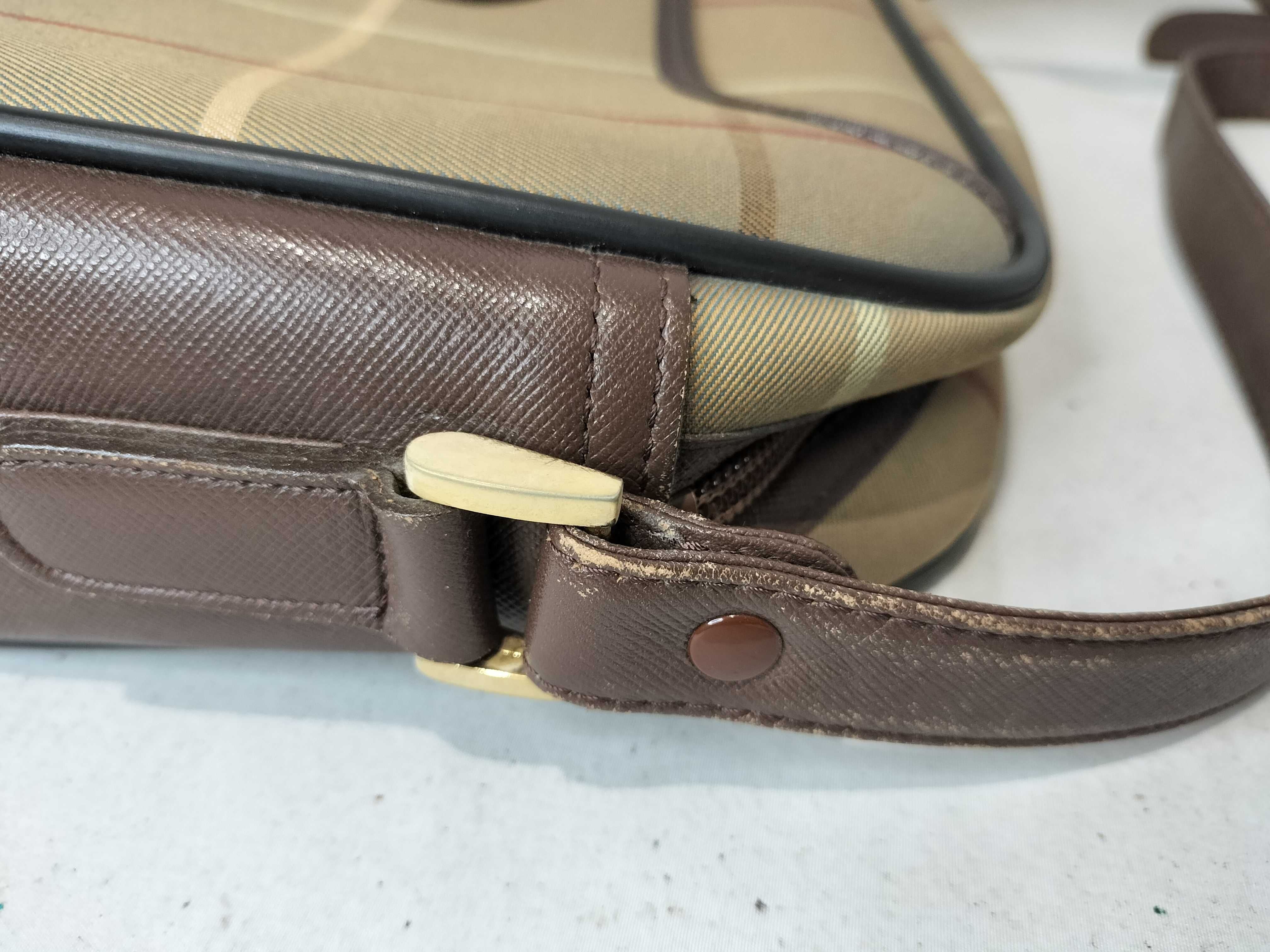 Burberrys Nova Check Canvas Shoulder Bag — view 6