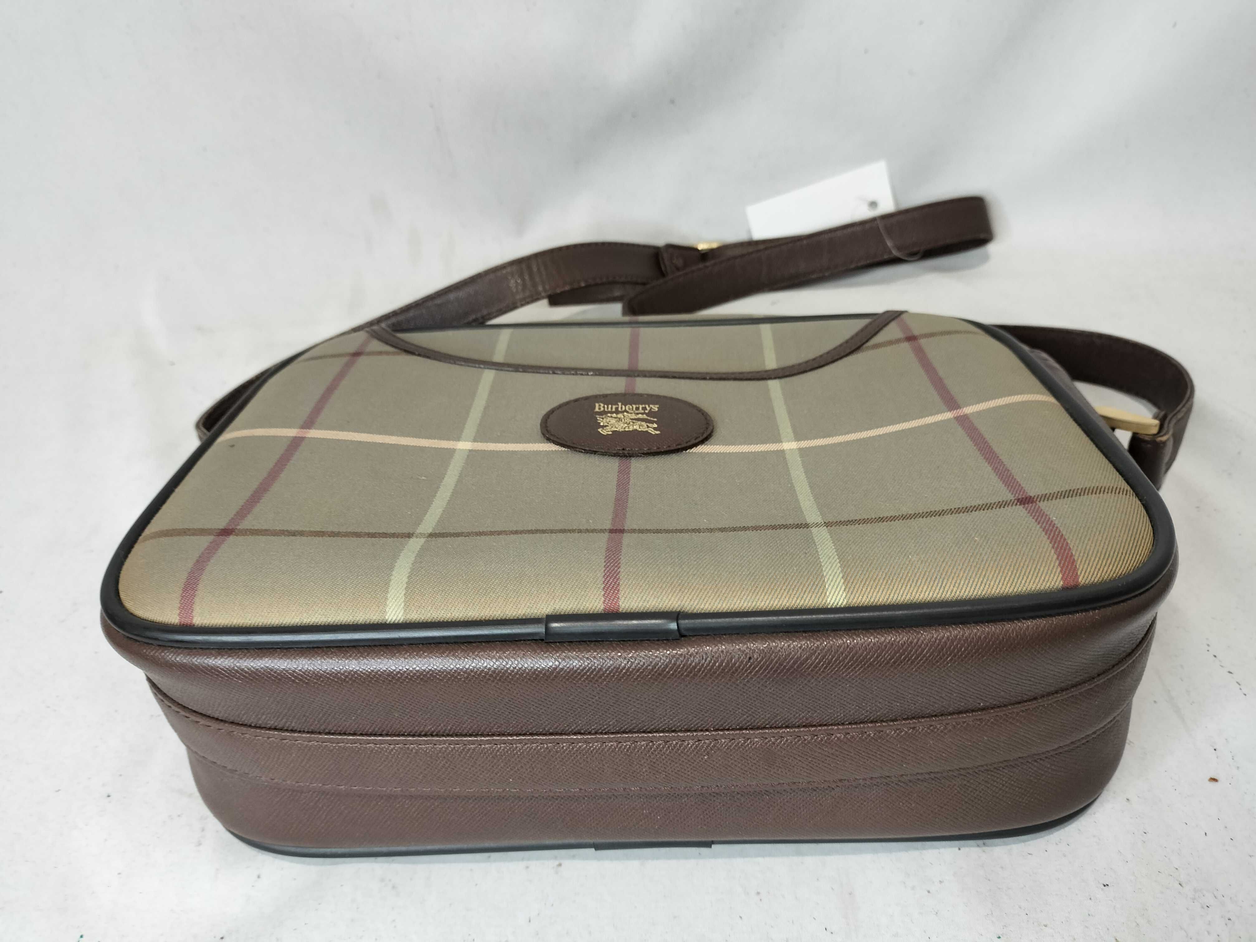 Burberrys Nova Check Canvas Shoulder Bag — view 8