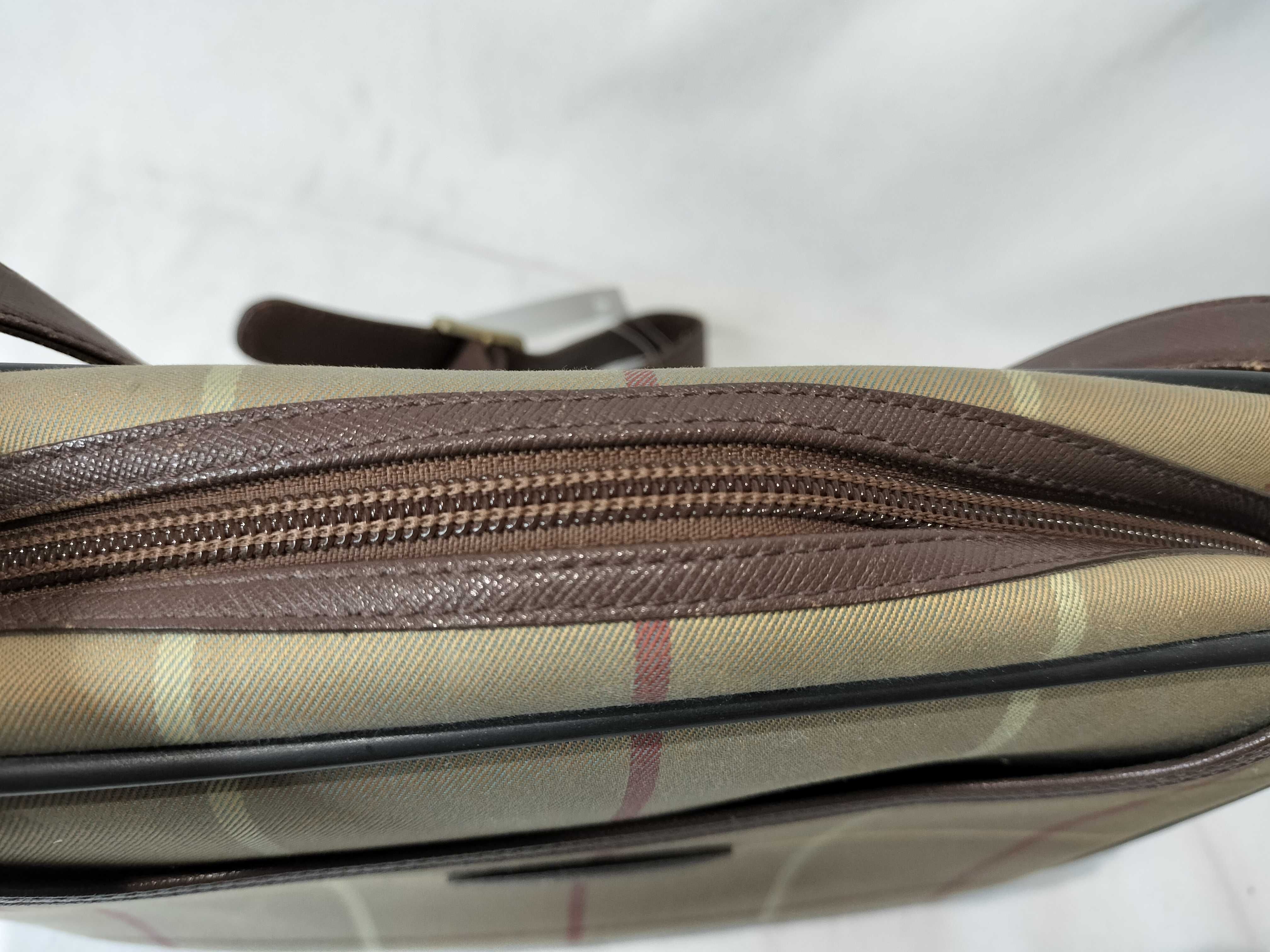 Burberrys Nova Check Canvas Shoulder Bag — view 9