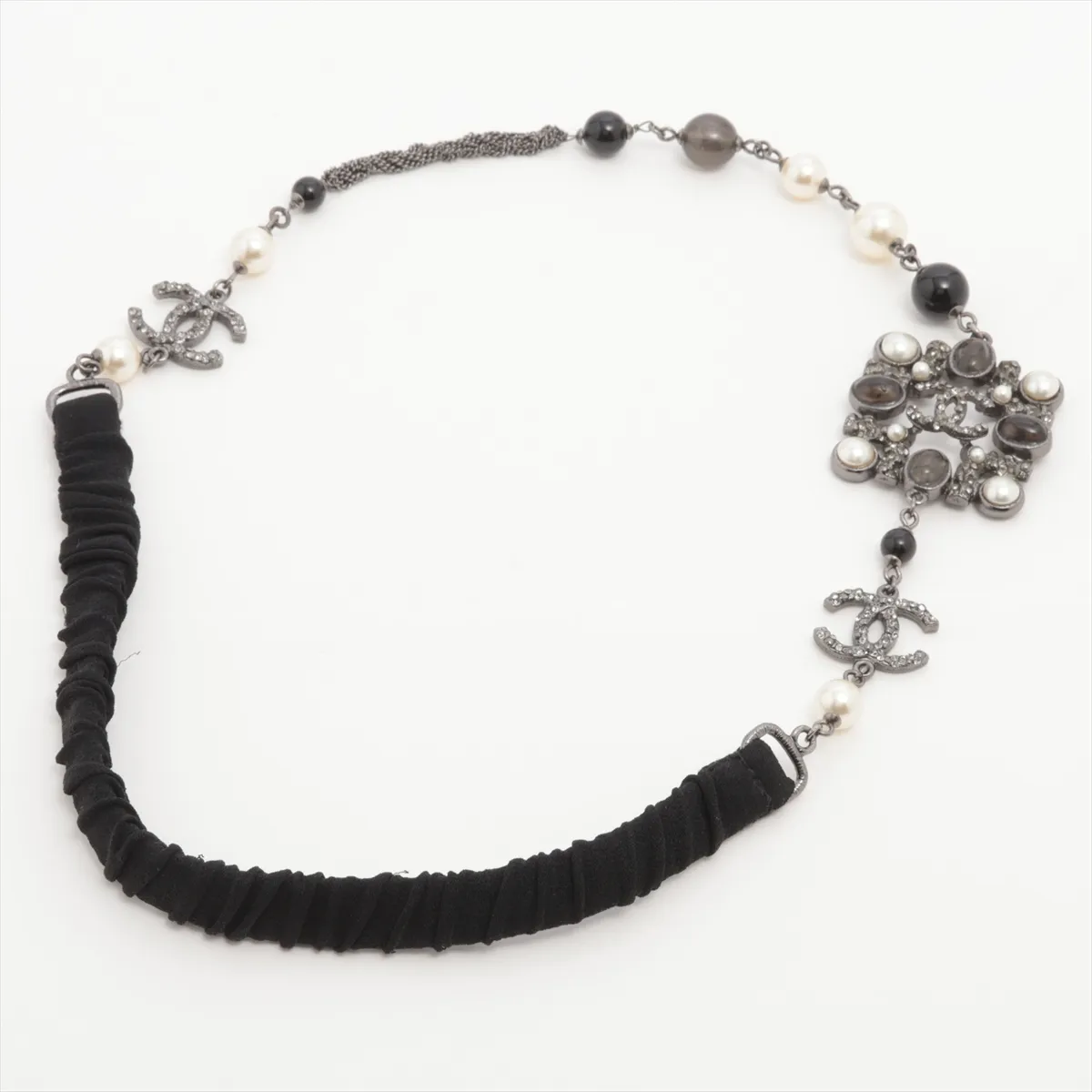Coco Mark Hair Accessory, Metal x Rhinestone x Faux Pearl, — view 2