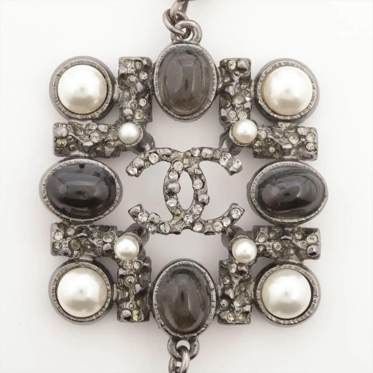 Coco Mark Hair Accessory, Metal x Rhinestone x Faux Pearl, — view 3