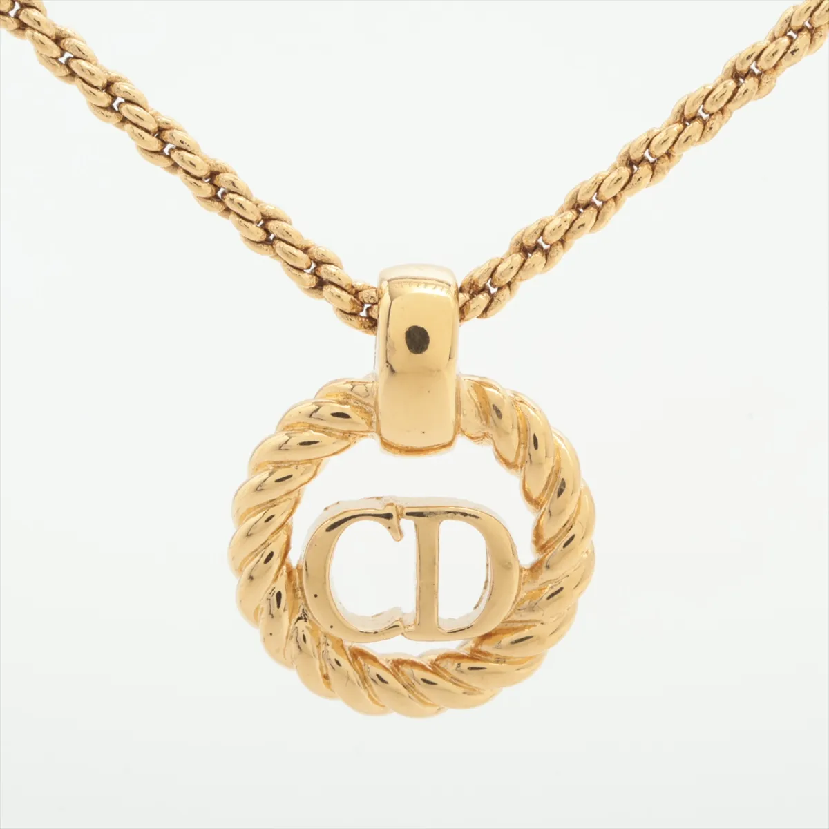 CD Logo Necklace GP Gold — view 2