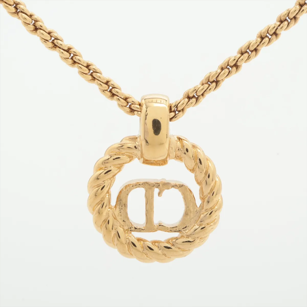CD Logo Necklace GP Gold — view 3