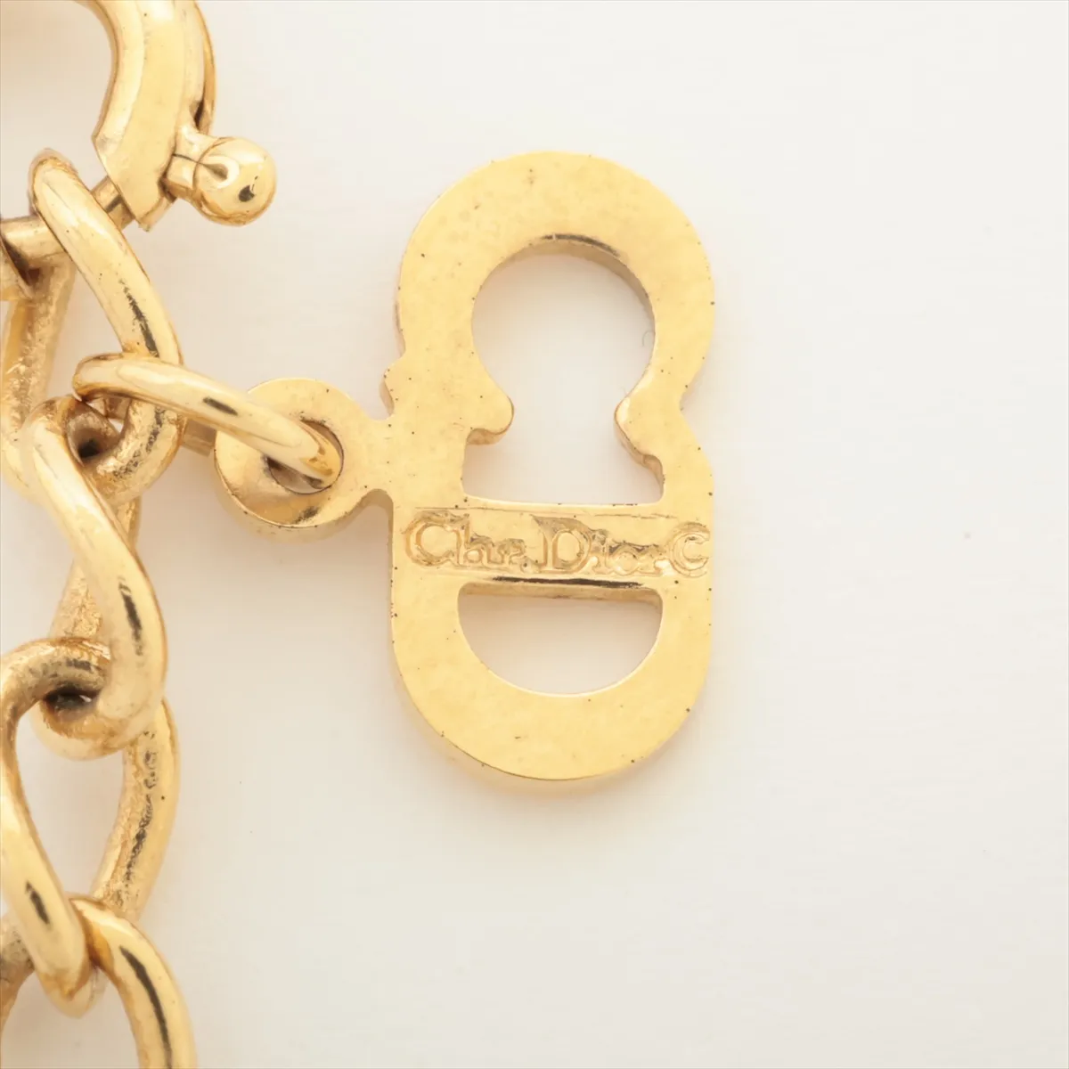 CD Logo Necklace GP Gold — view 5