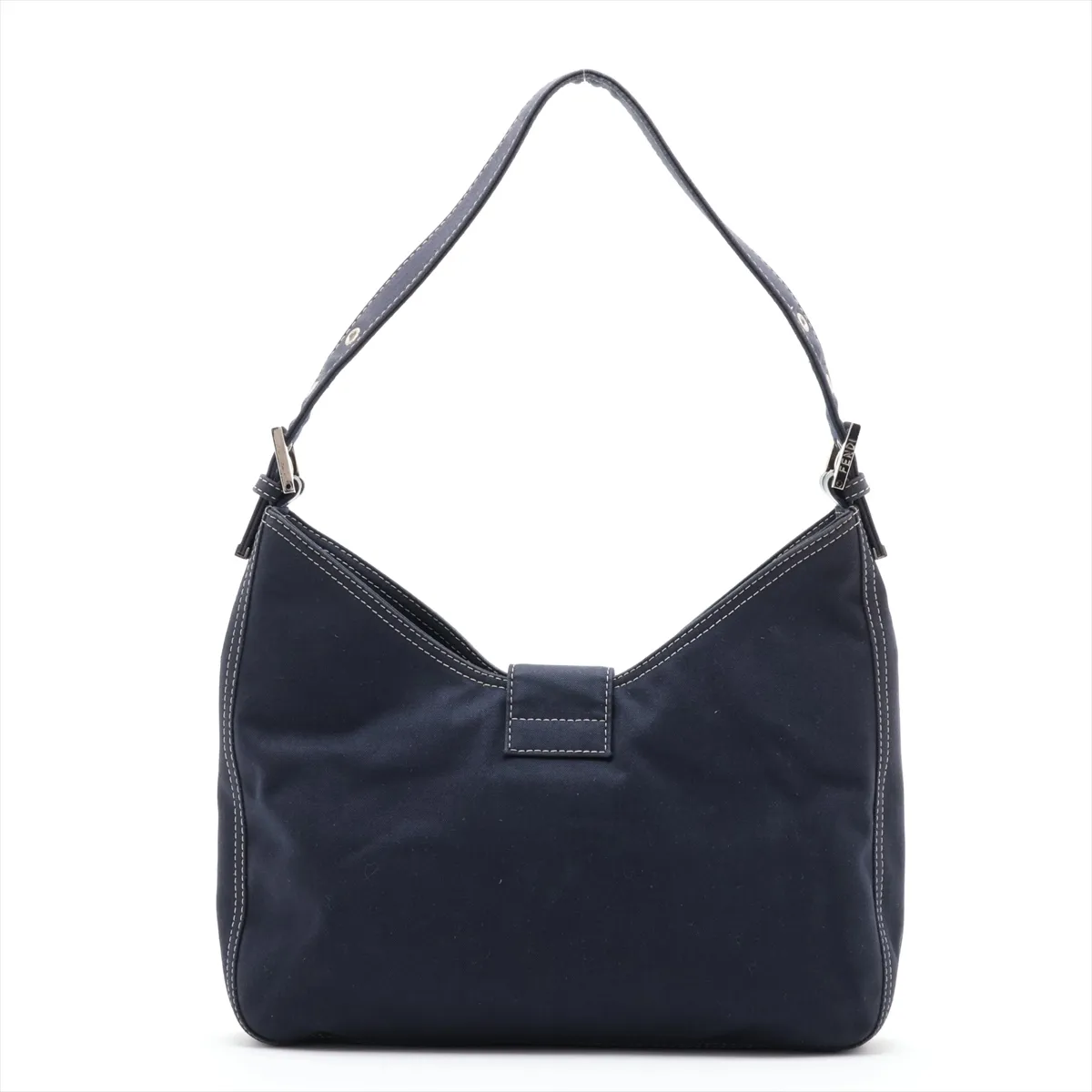 Mamma Bucket Denim Shoulder Bag, Navy, Missing Parts — view 2