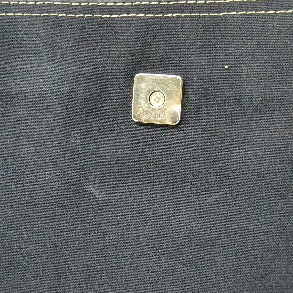 Mamma Bucket Denim Shoulder Bag, Navy, Missing Parts — view 11
