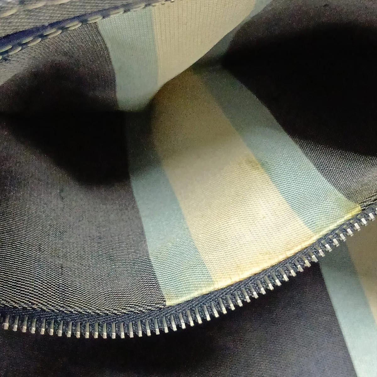 Mamma Bucket Denim Shoulder Bag, Navy, Missing Parts — view 12