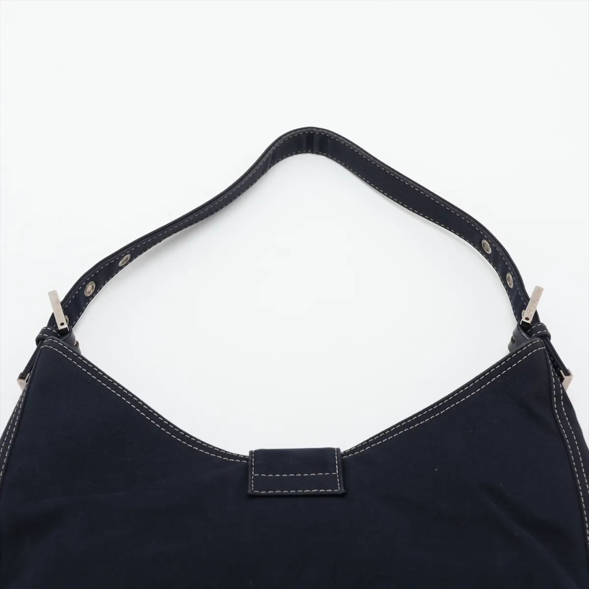 Mamma Bucket Denim Shoulder Bag, Navy, Missing Parts — view 6