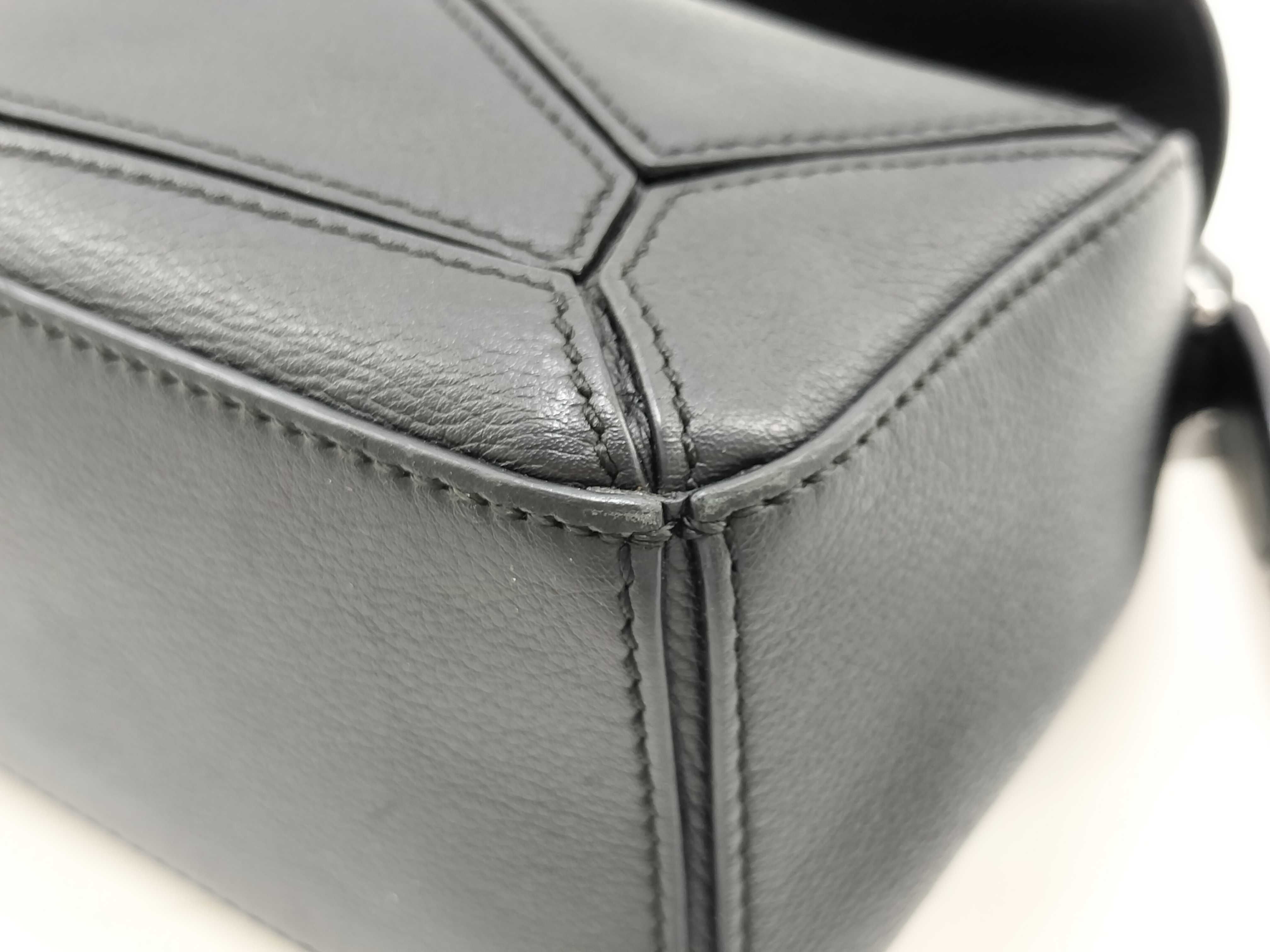 HK- Puzzle Mini Leather Black Shoulder Bag (Handbag) — view 5
