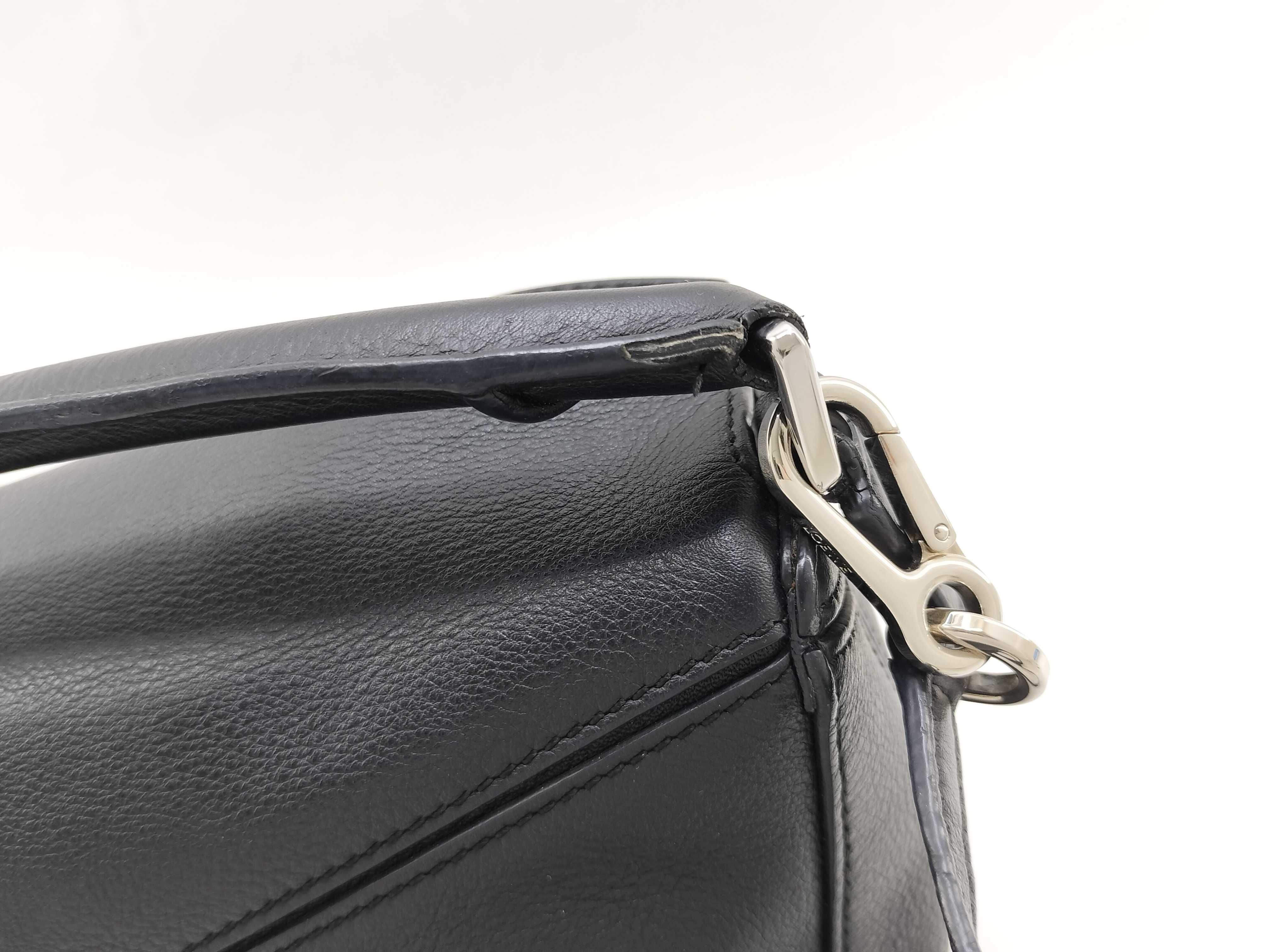 HK- Puzzle Mini Leather Black Shoulder Bag (Handbag) — view 8