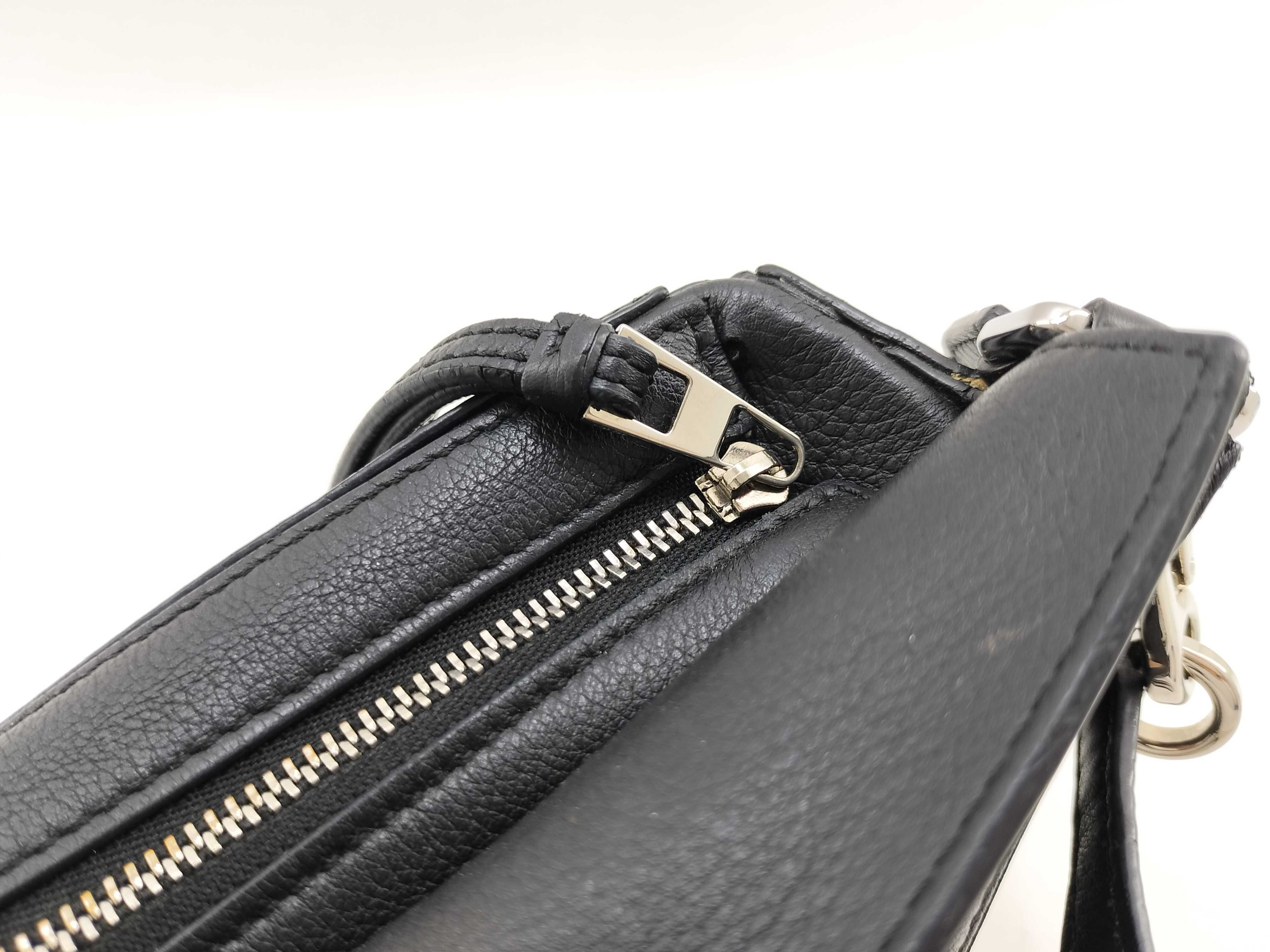 HK- Puzzle Mini Leather Black Shoulder Bag (Handbag) — view 9