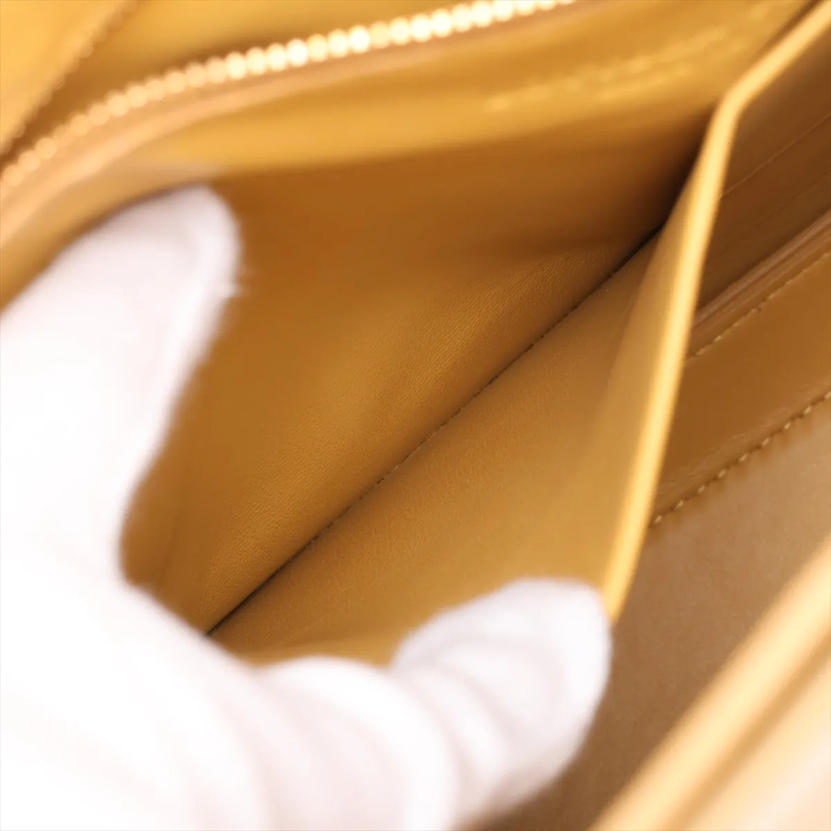 Marie Leather Shoulder Bag, Yellow — view 9