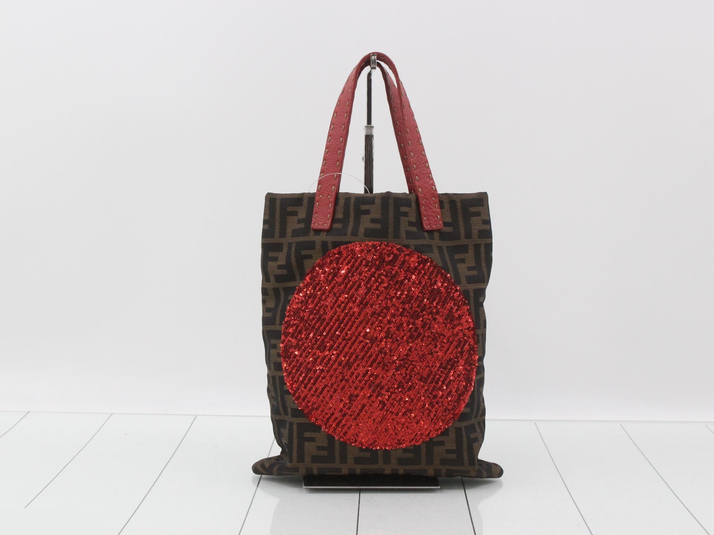 Zucca handbag, sequined, FF mini tote bag