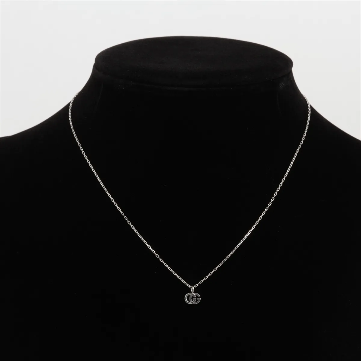 GG running diamond necklace 750(WG) 2.8g — view 5