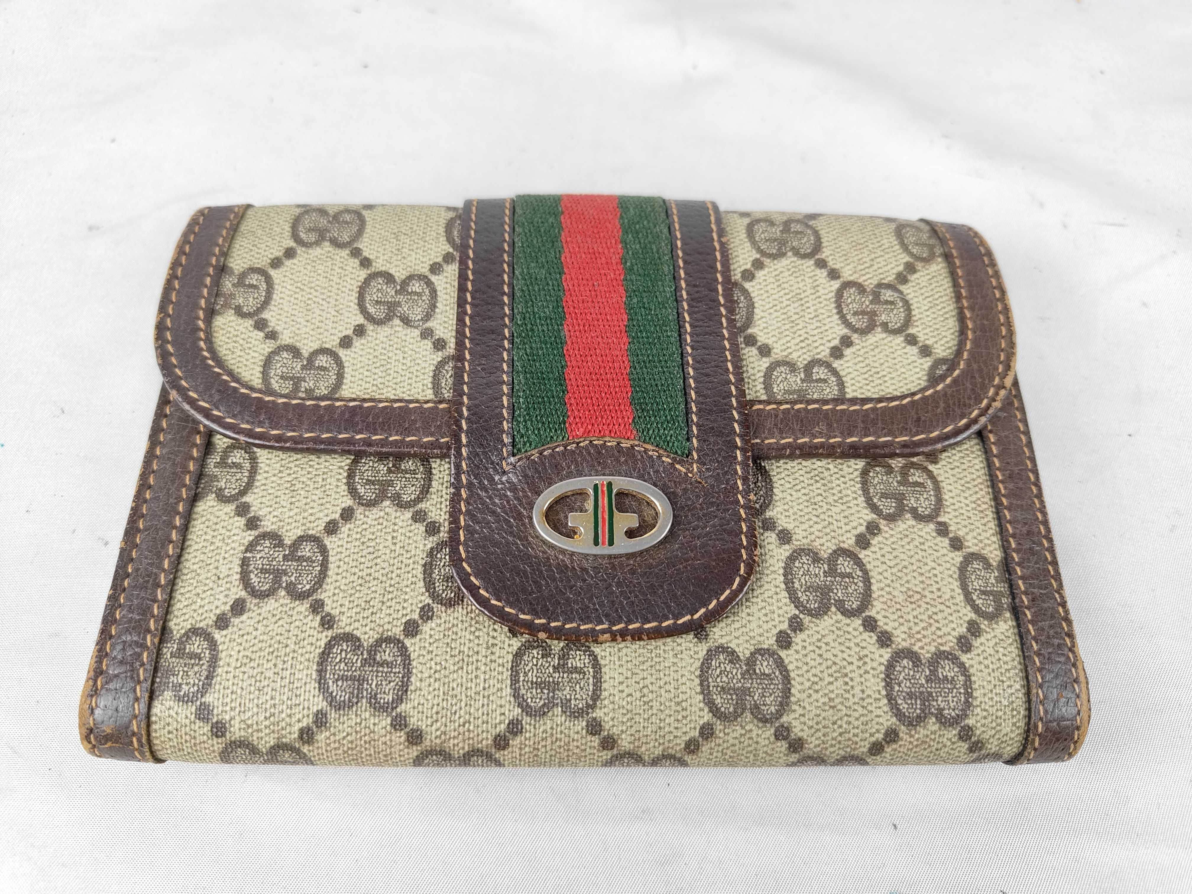 GG Supreme Sherry Folding Wallet