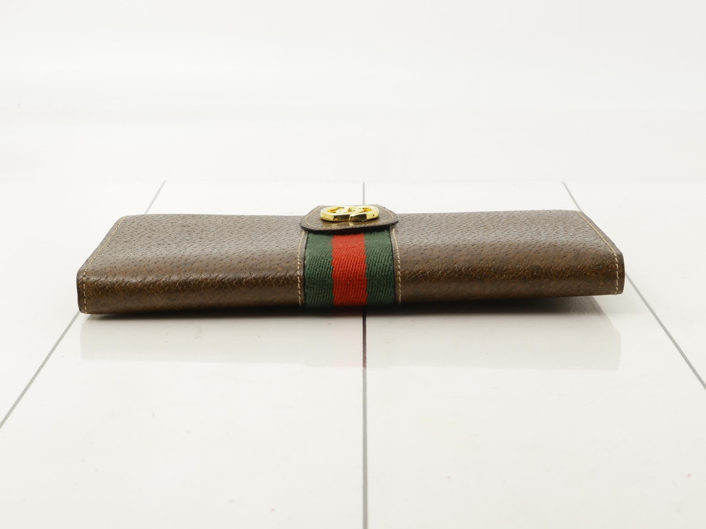 Sherry Line Brown Long Wallet — view 3