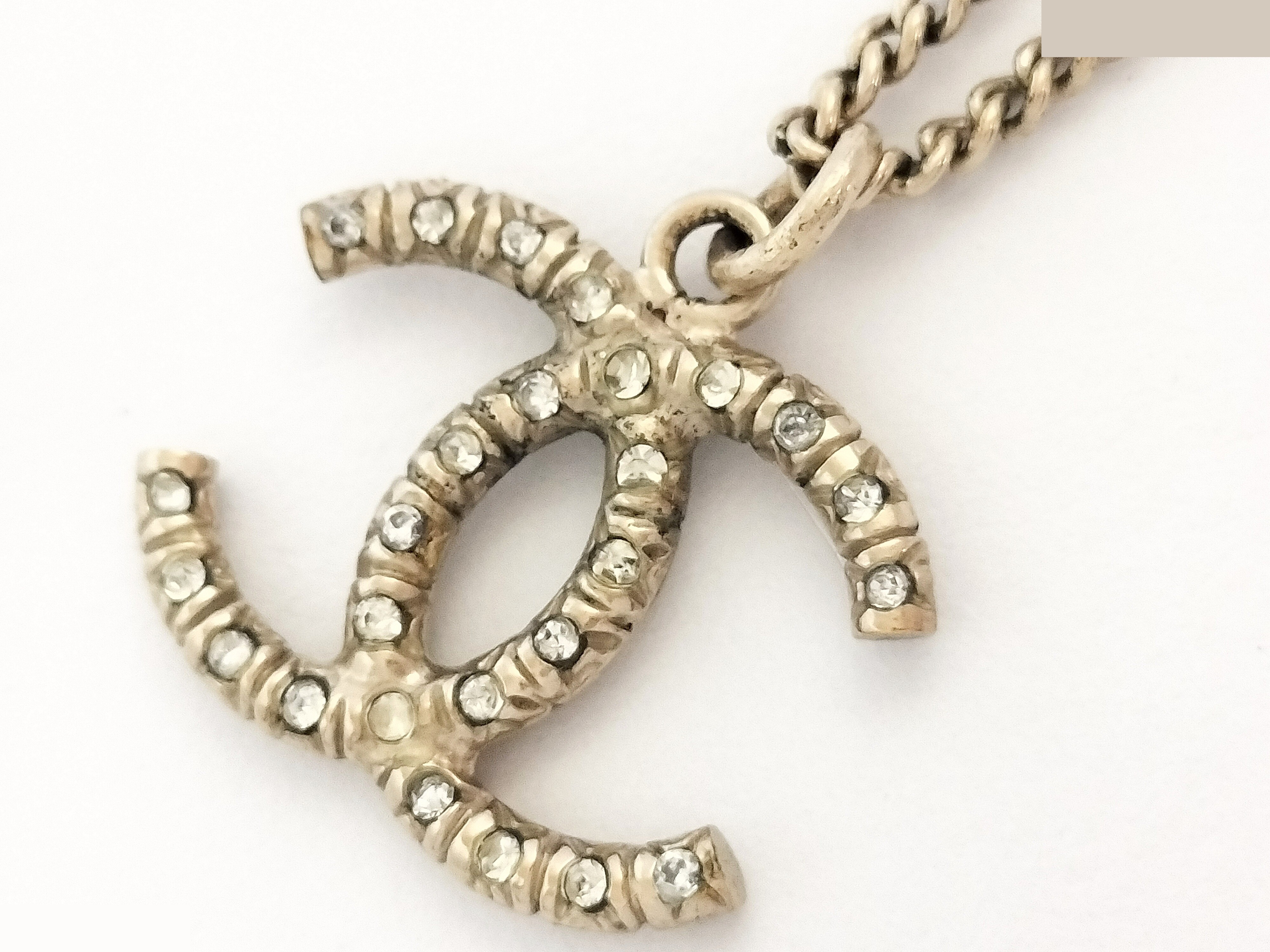 Coco Rhinestone Gold Necklace, Chain approx. 42cm — view 5