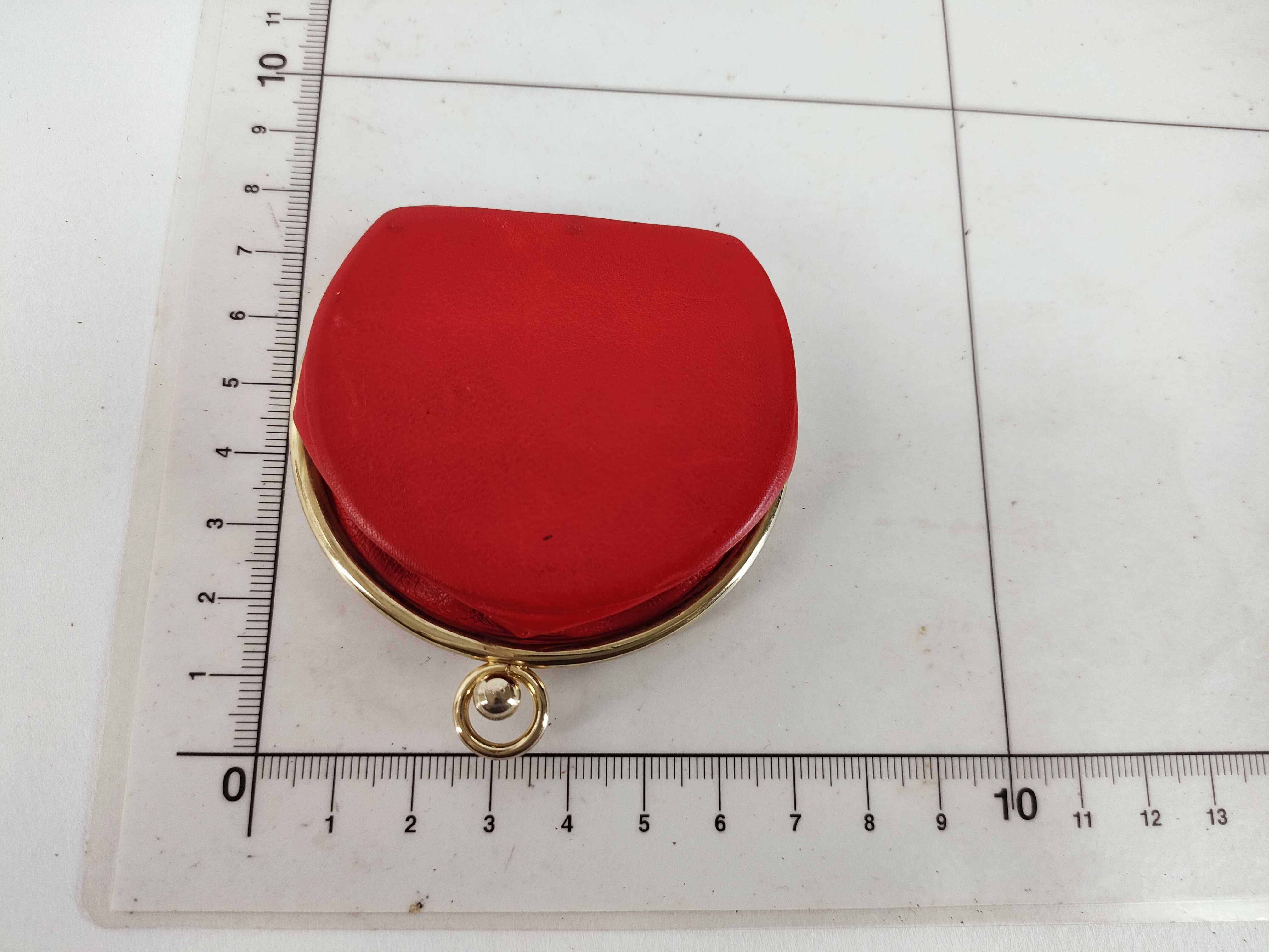 Christian coin case, red coin case — view 2