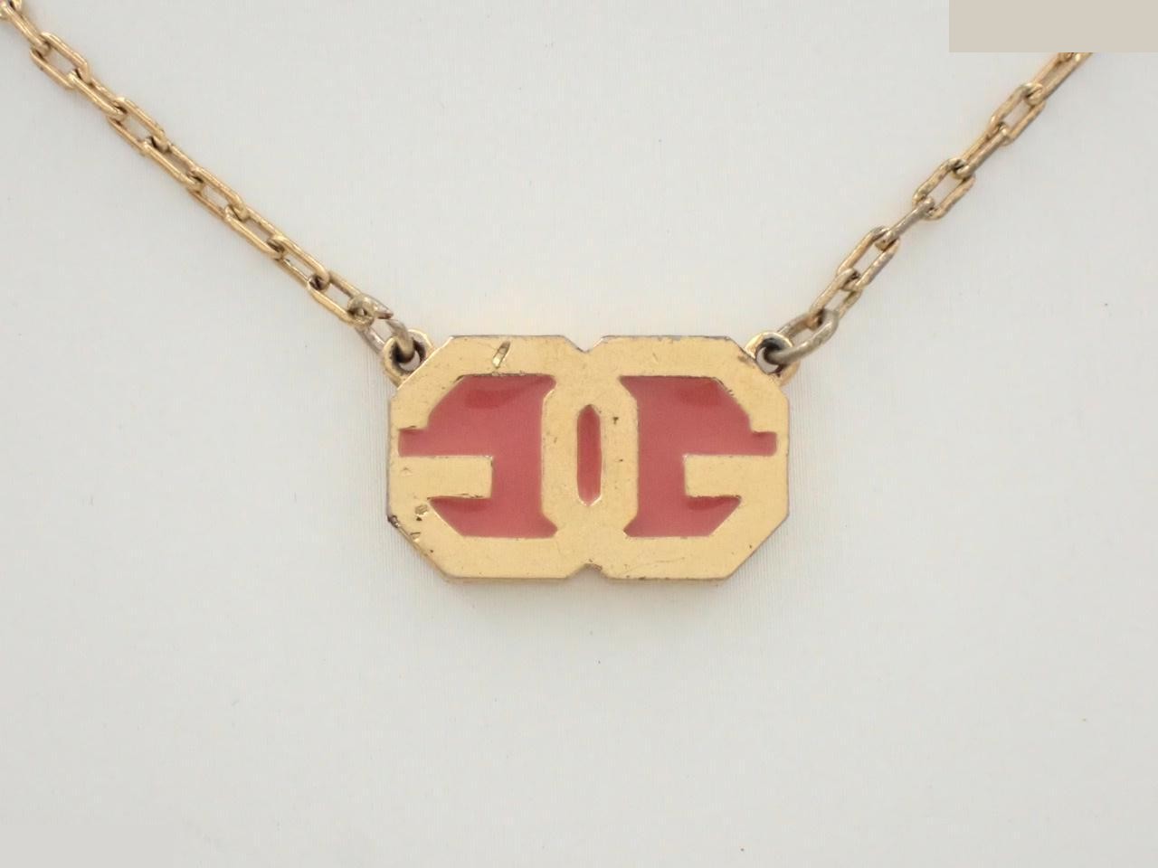 Necklace, made in 1977, chain approximately 38cm long.