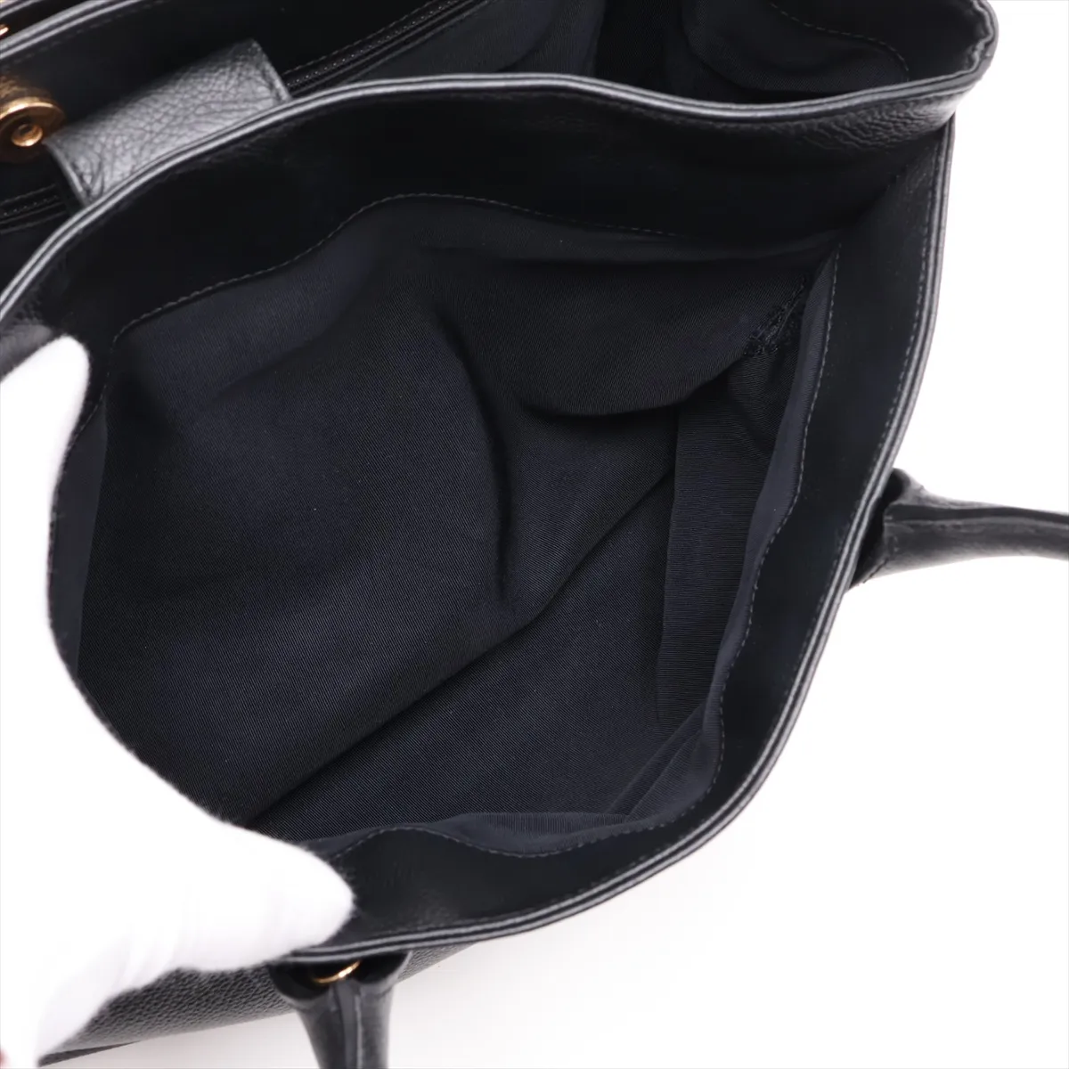 [Individually packaged] Chanel Executive Caviar Skin 2-Way Tote Bag, Black with Gold Hardware, 14844167, Series 14 — view 10