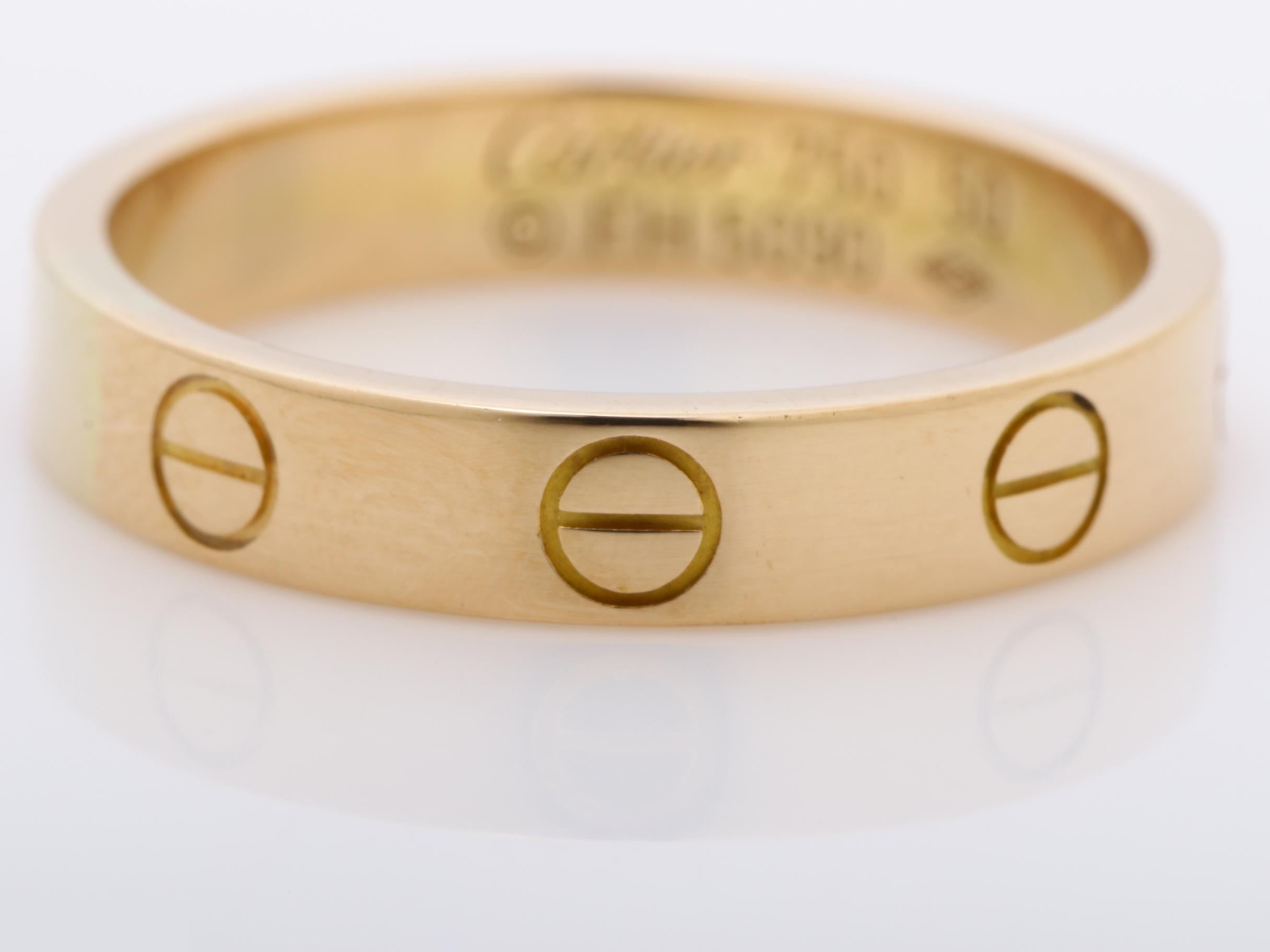 Mini Love Ring, 750PG, Size #50, 3.68g, Width approx. 3.5mm — view 2