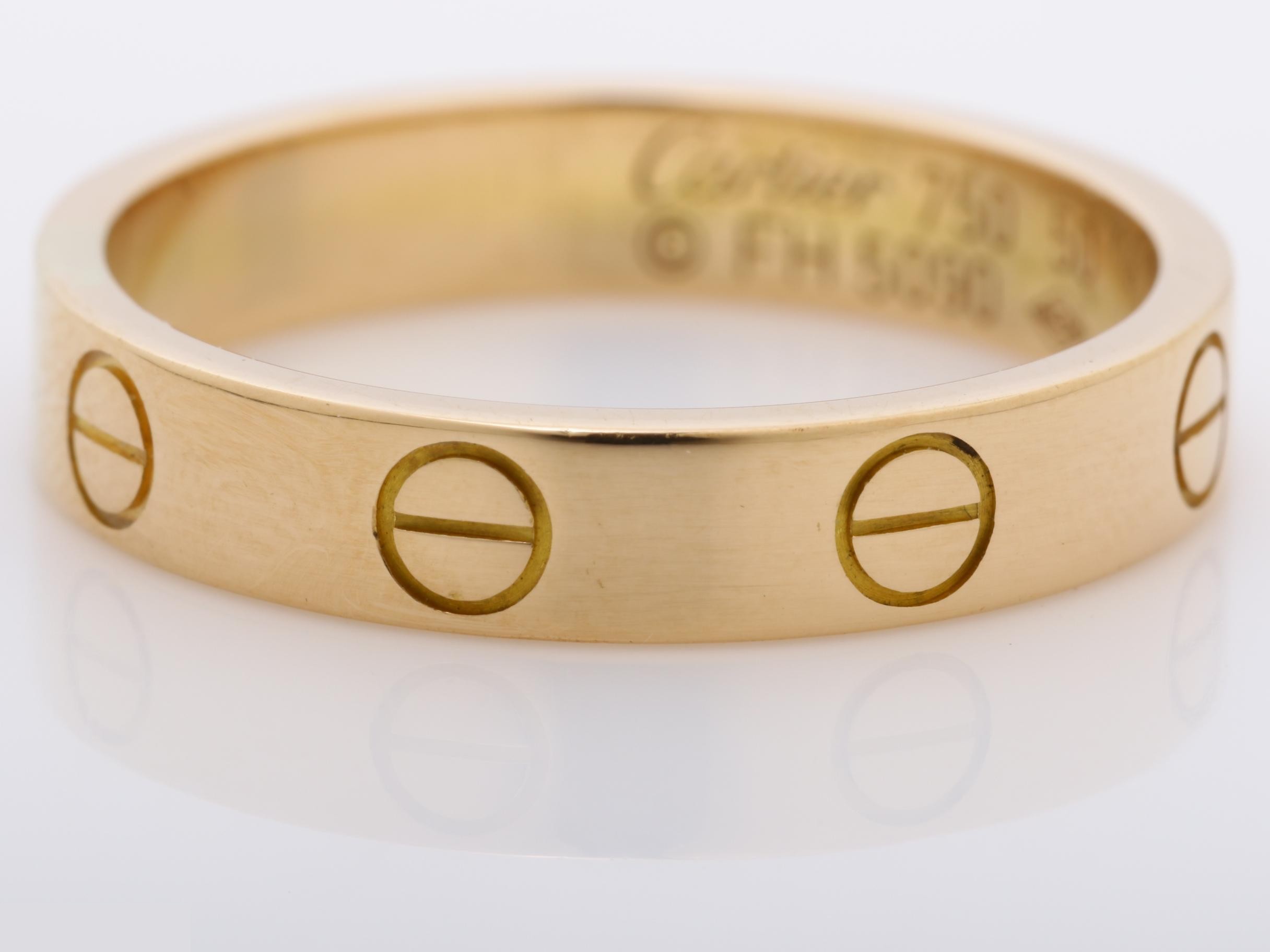 Mini Love Ring, 750PG, Size #50, 3.68g, Width approx. 3.5mm — view 3