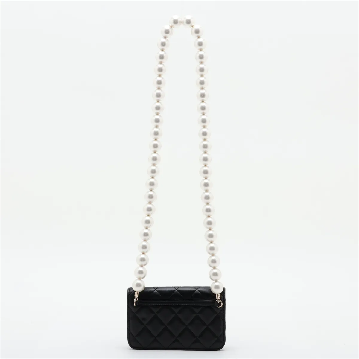 Matelassé Lambskin Shoulder Bag, Pearl Black with Gold Hardware, 30747833 (Serial Number in the 30s) — view 2