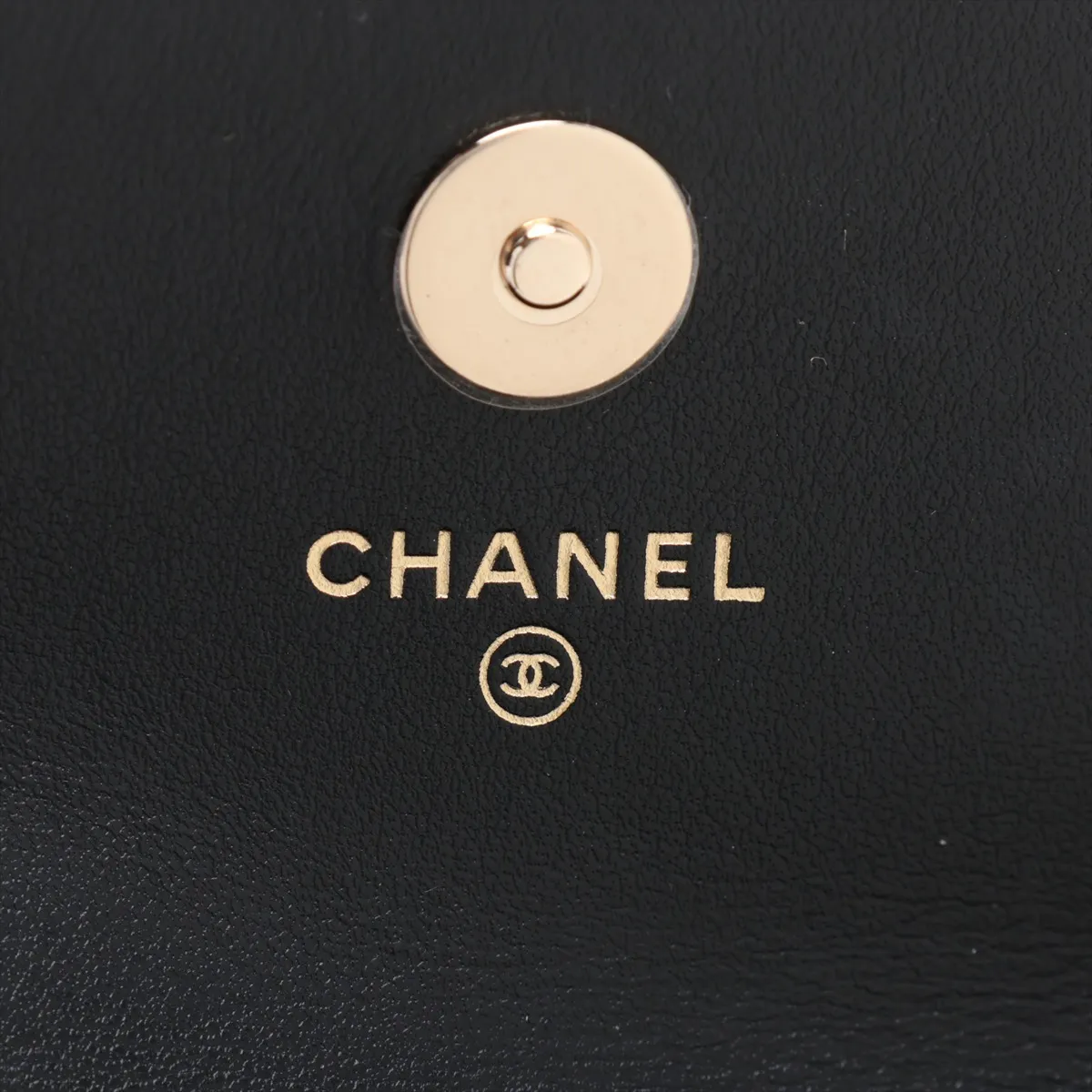 Matelassé Lambskin Shoulder Bag, Pearl Black with Gold Hardware, 30747833 (Serial Number in the 30s) — view 8