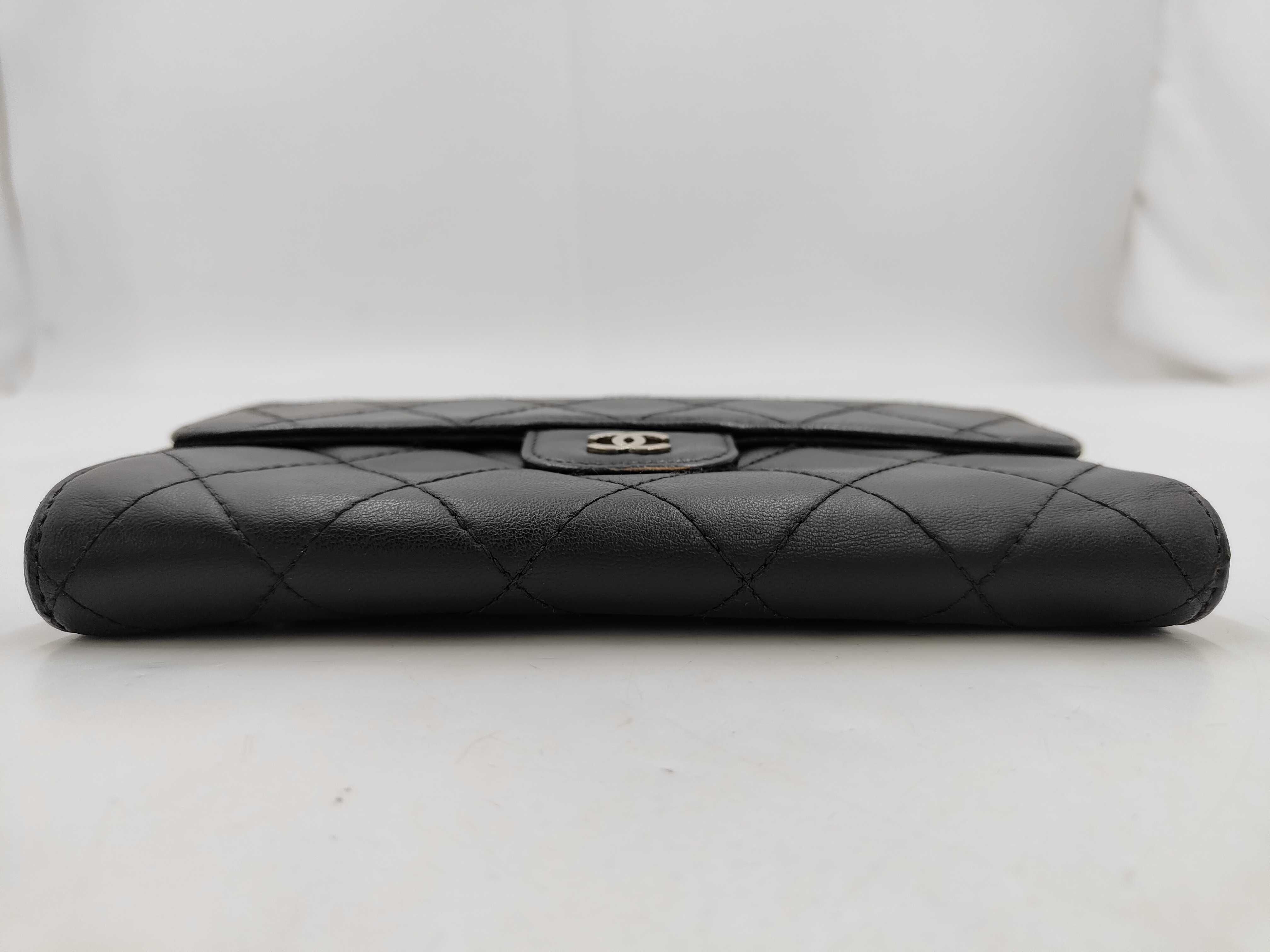 Coco Mark Matelassé Lambskin Tri-fold Wallet (with seal and card holder) — view 3