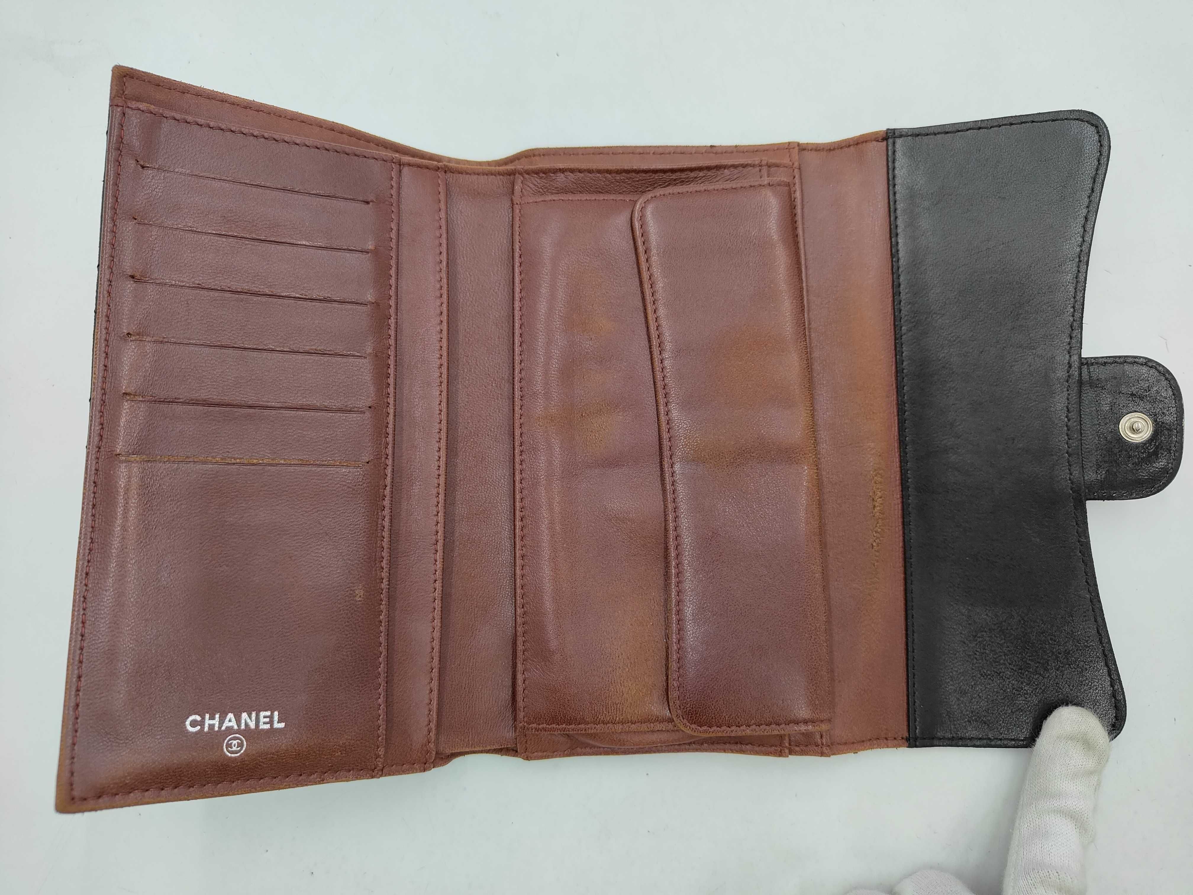 Coco Mark Matelassé Lambskin Tri-fold Wallet (with seal and card holder) — view 8