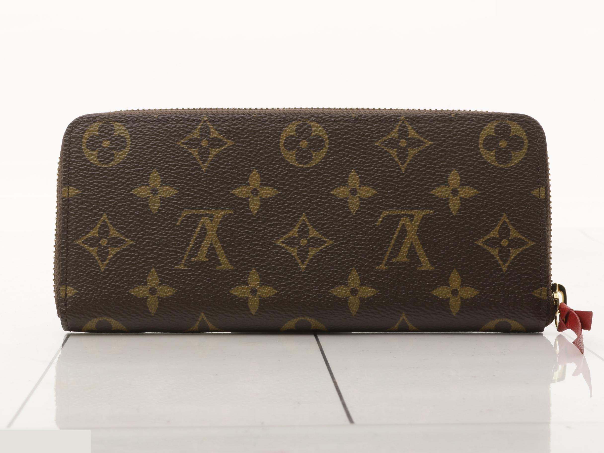 Monogram Portefeuille Clemence Fuchsia Round Zip Long Wallet — view 2