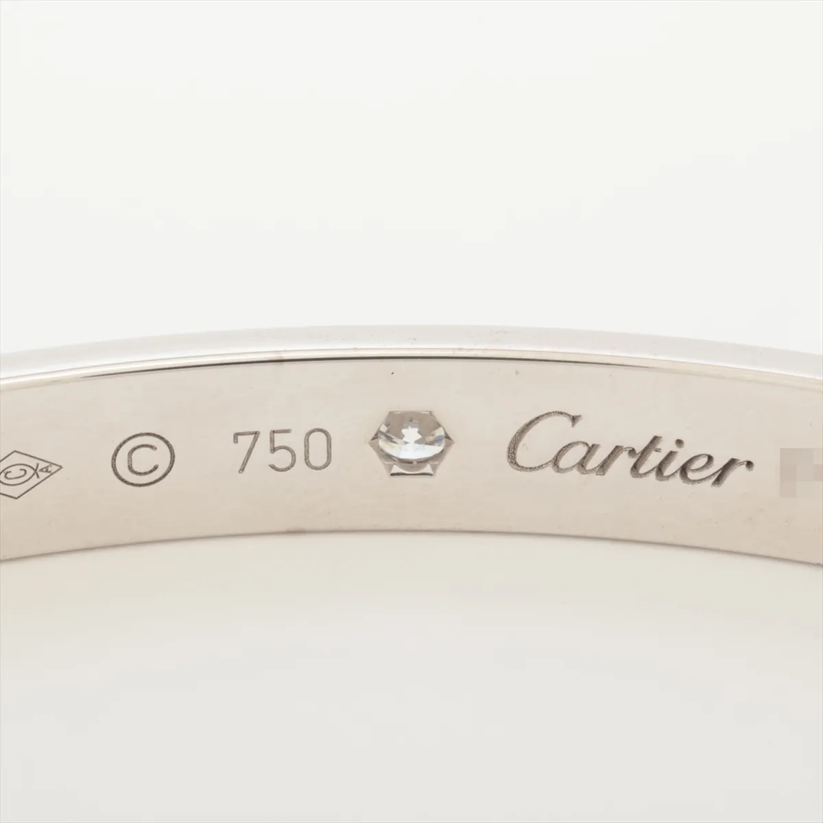 Love Open Bangle 1P Diamond Bracelet 750 (WG) 24.8g 17 PD6255 — view 4