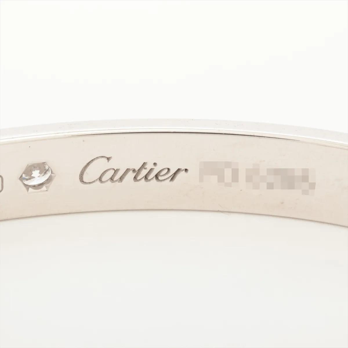 Love Open Bangle 1P Diamond Bracelet 750 (WG) 24.8g 17 PD6255 — view 5