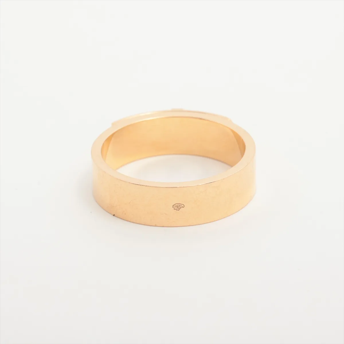 Kelly Diamond Ring, 750 (PG), 5.7g, 50, 21A262978, dents. — view 2
