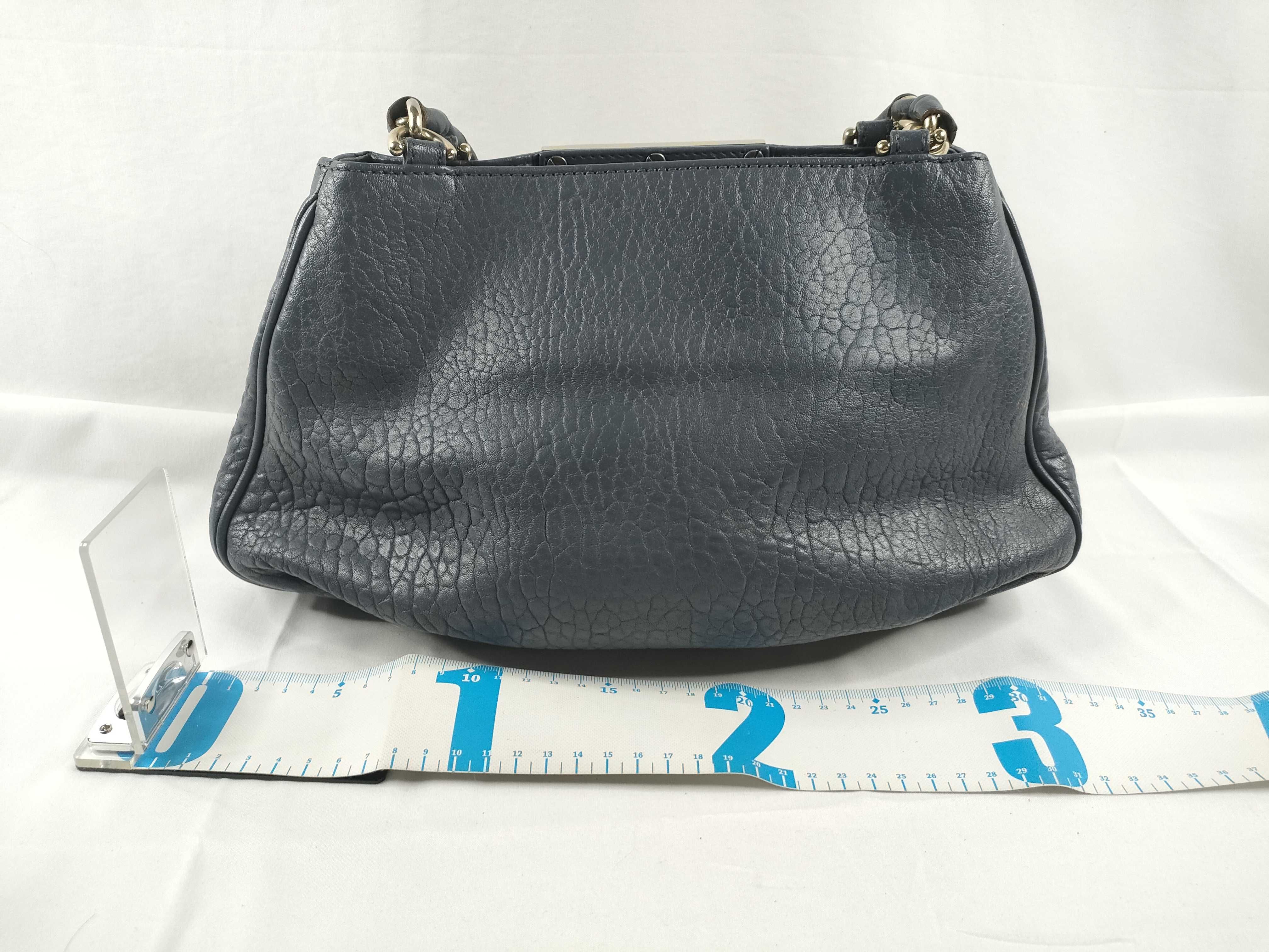 Mia Grained Leather Braided Chain One-Shoulder Handbag — view 2