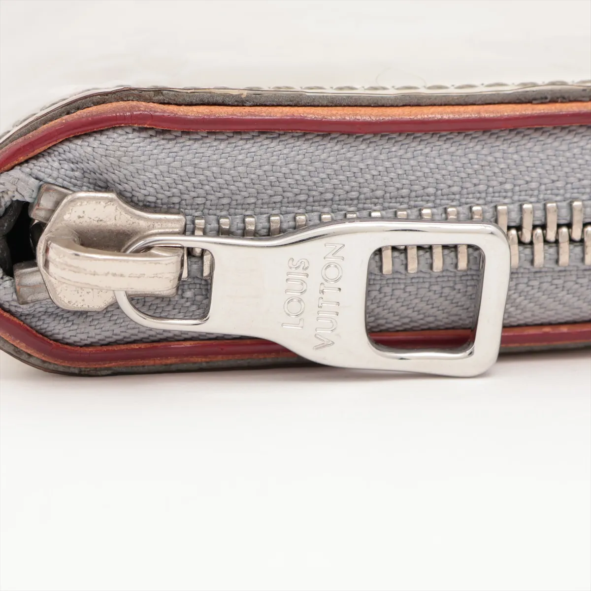 Monogram Mirror Canvas Zippy Wallet Vertical M80808 Silver Round Zip Wallet (RFID Detectable) — view 9
